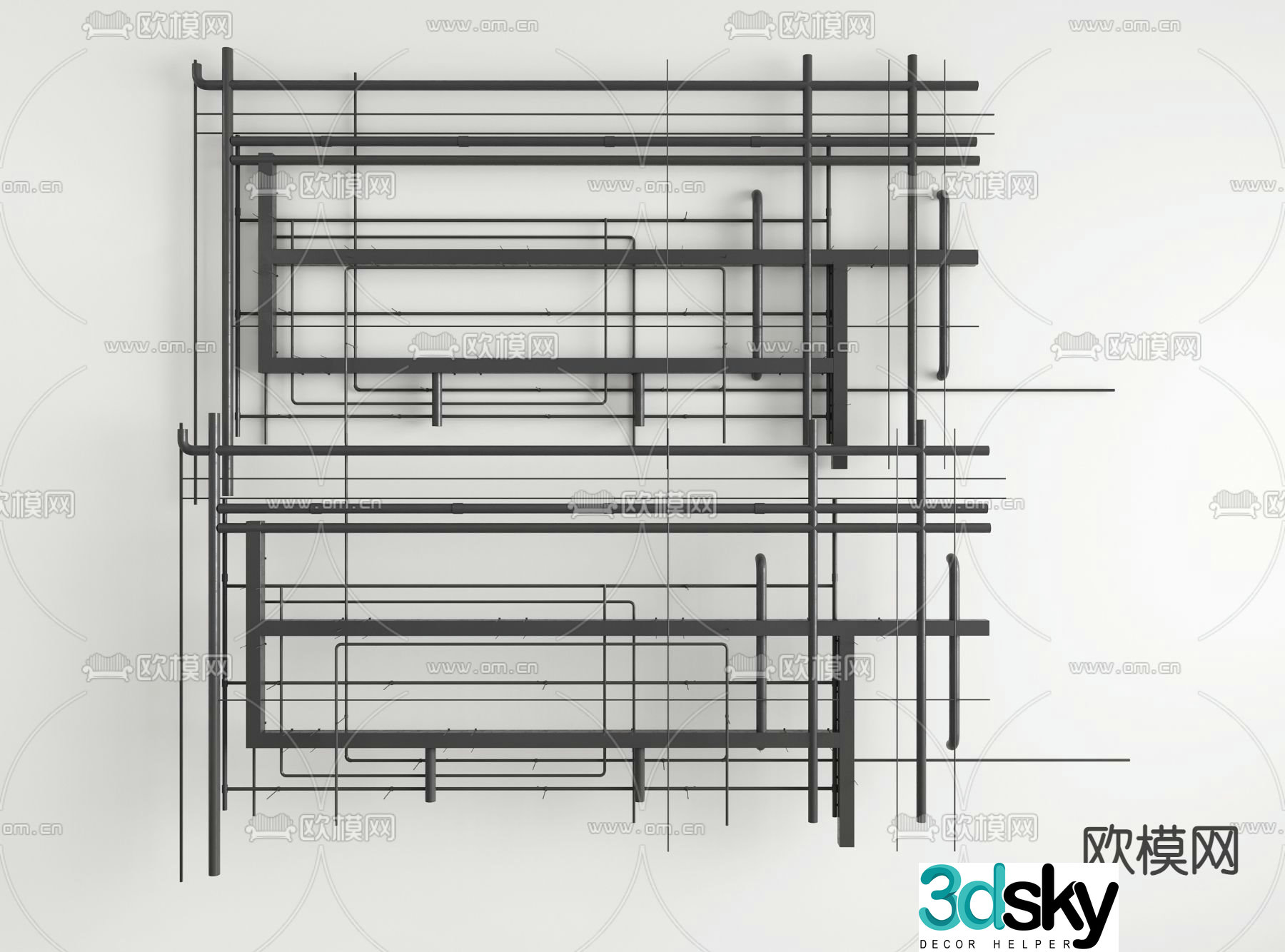 Ceiling Pipe Ventilation Pipe Fire Pipe 3D Model