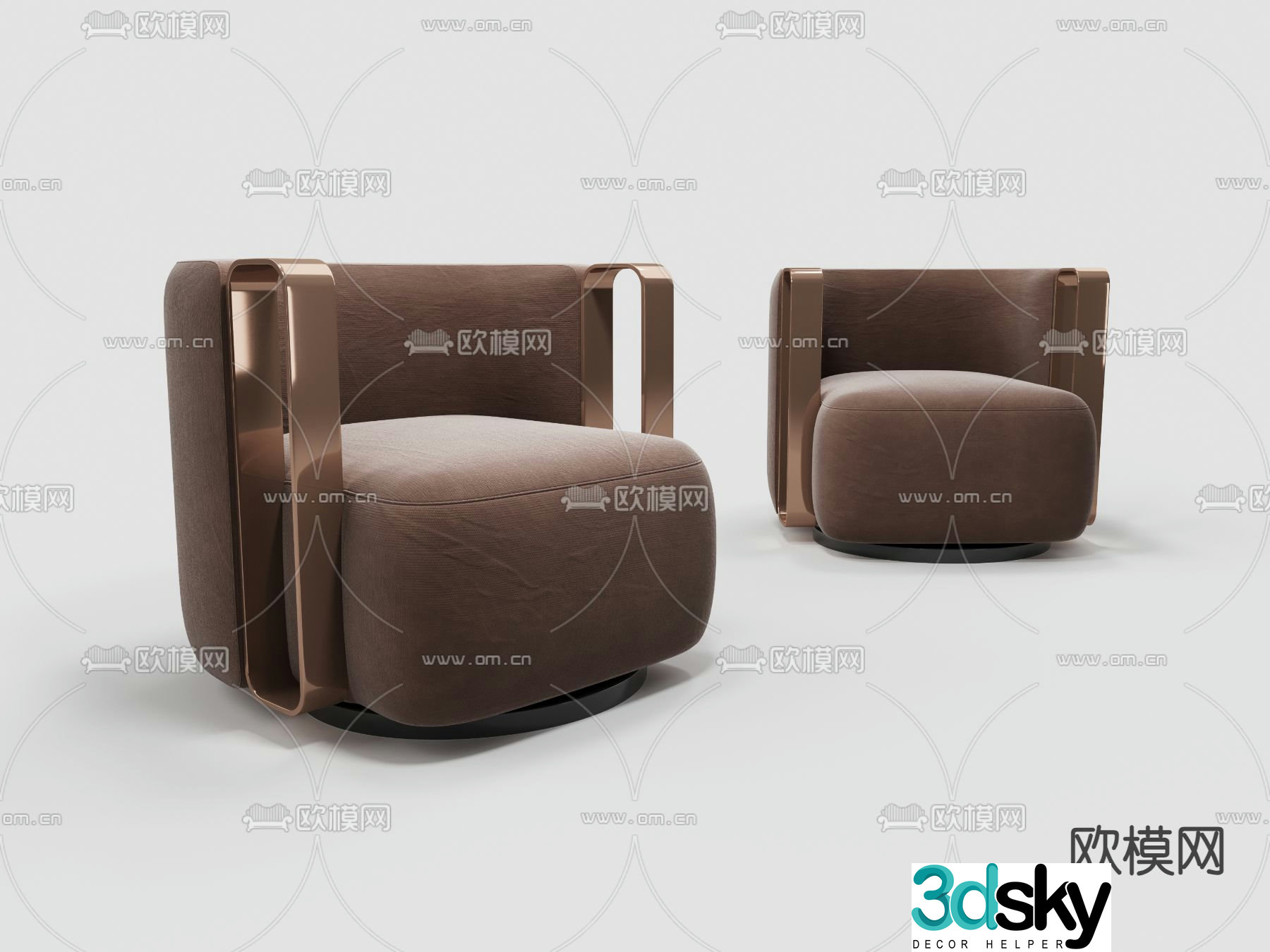 Single sofa 3d model