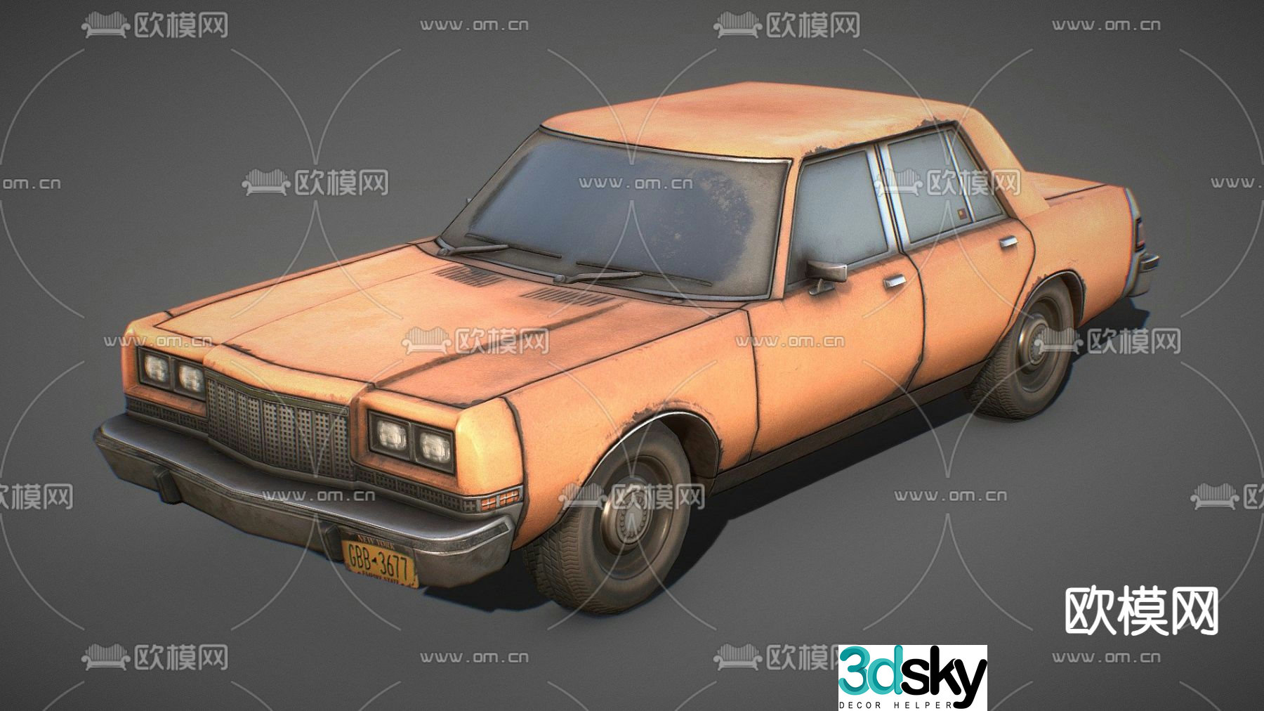 Industrial style car 3d model