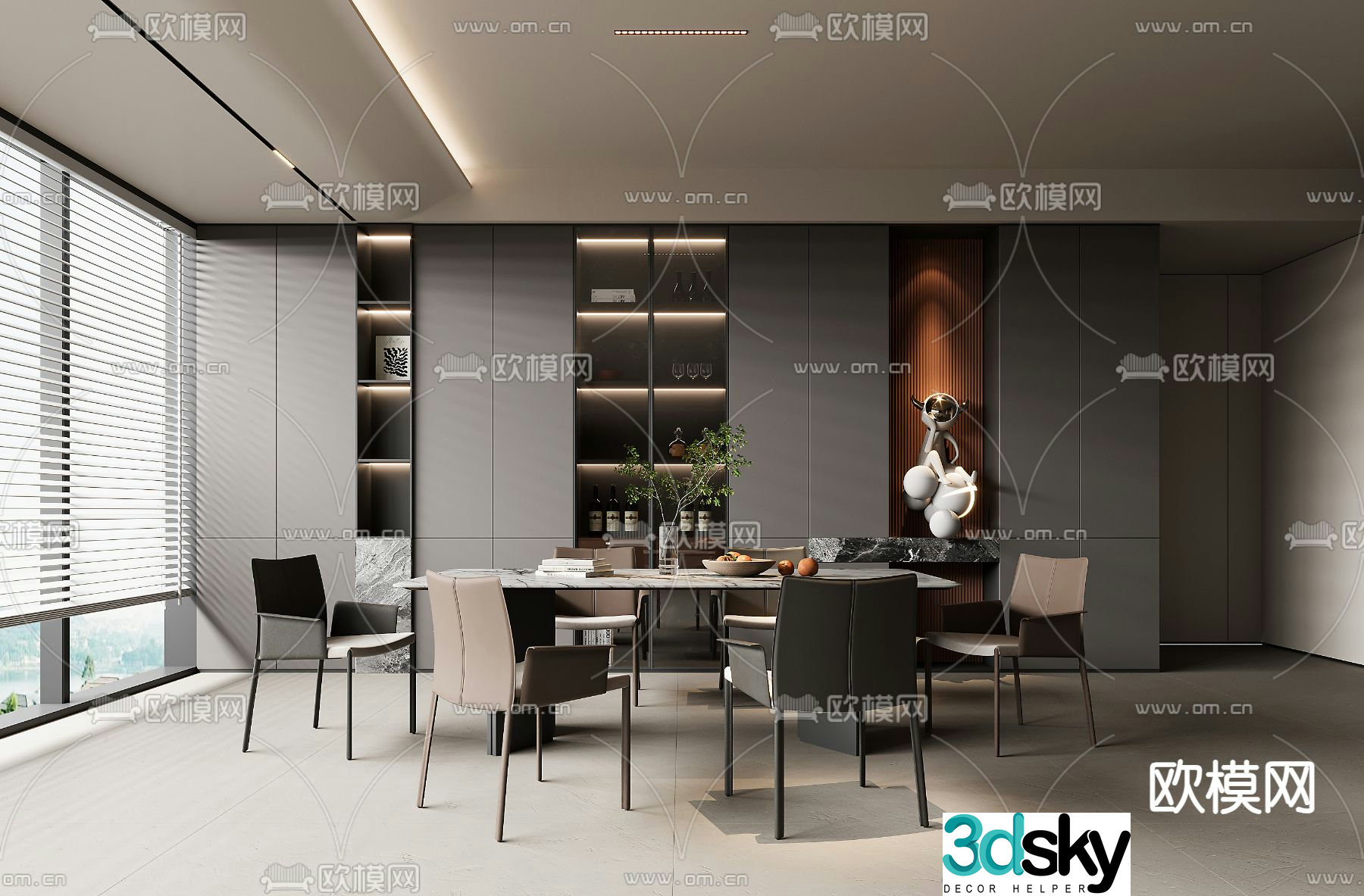 Italian restaurant 3d model