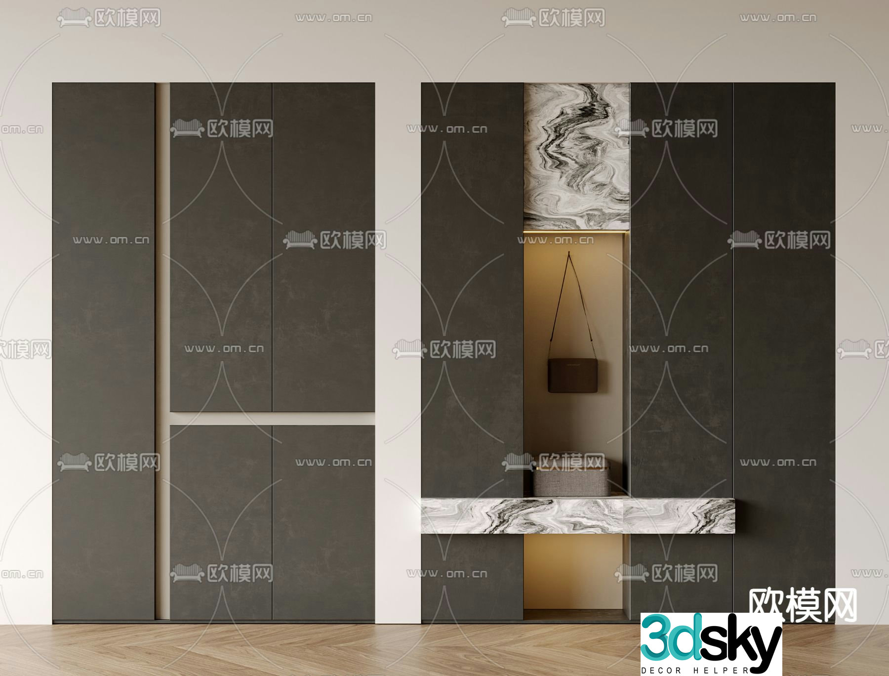 Home shoe cabinet multifunctional shoe cabinet 3d model