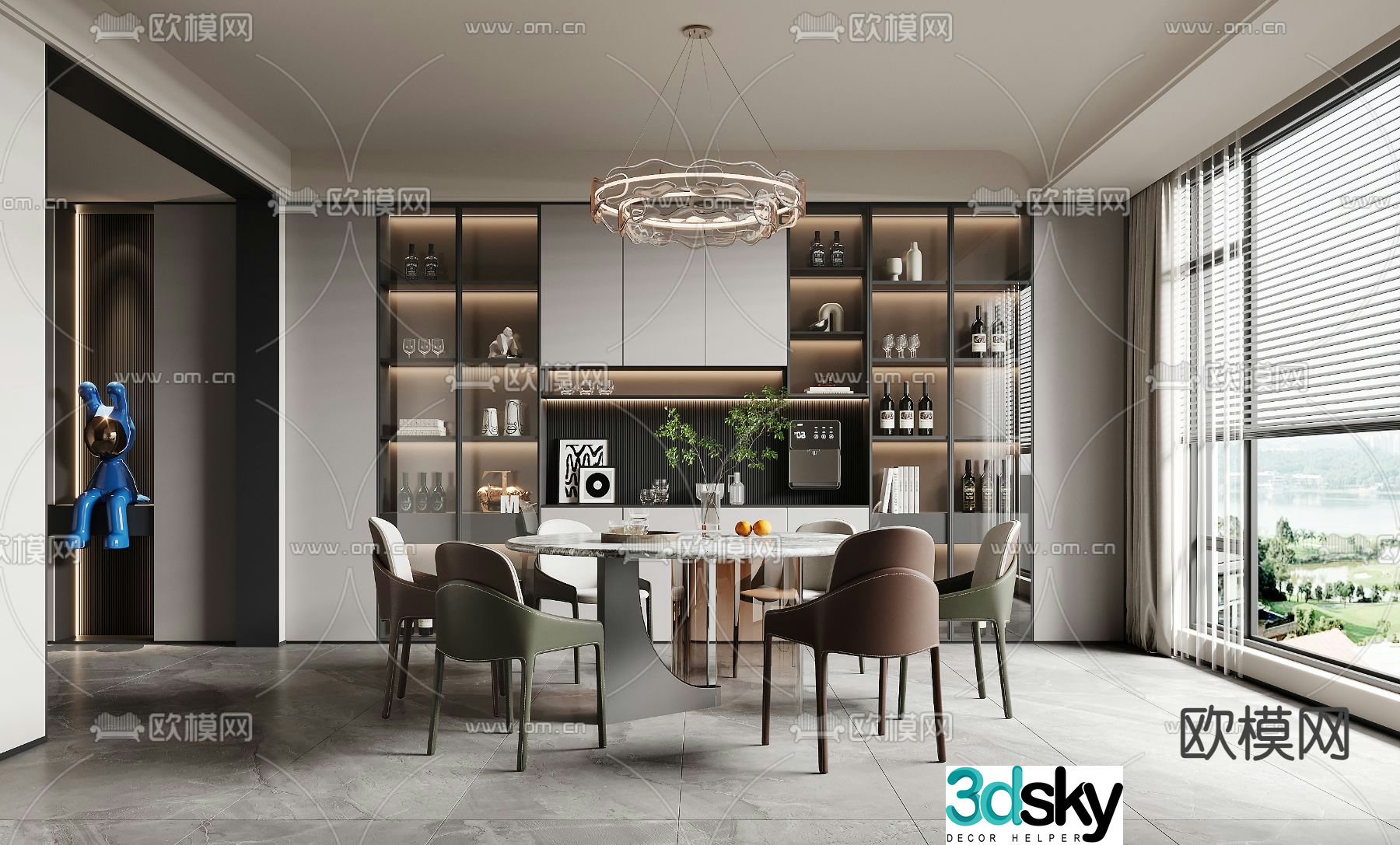 Italian restaurant 3d model