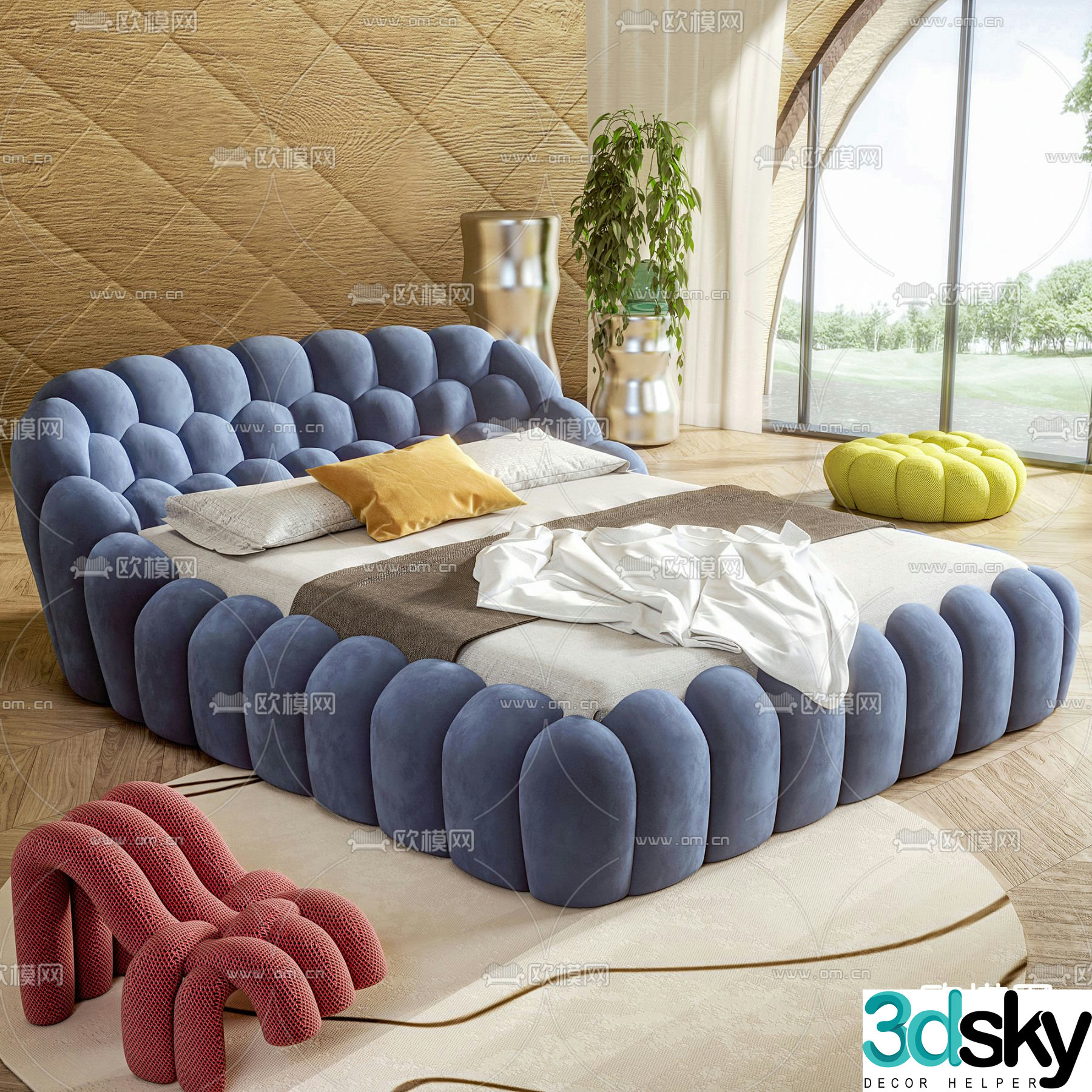 RocheBobois double bed bubble bed 3d model