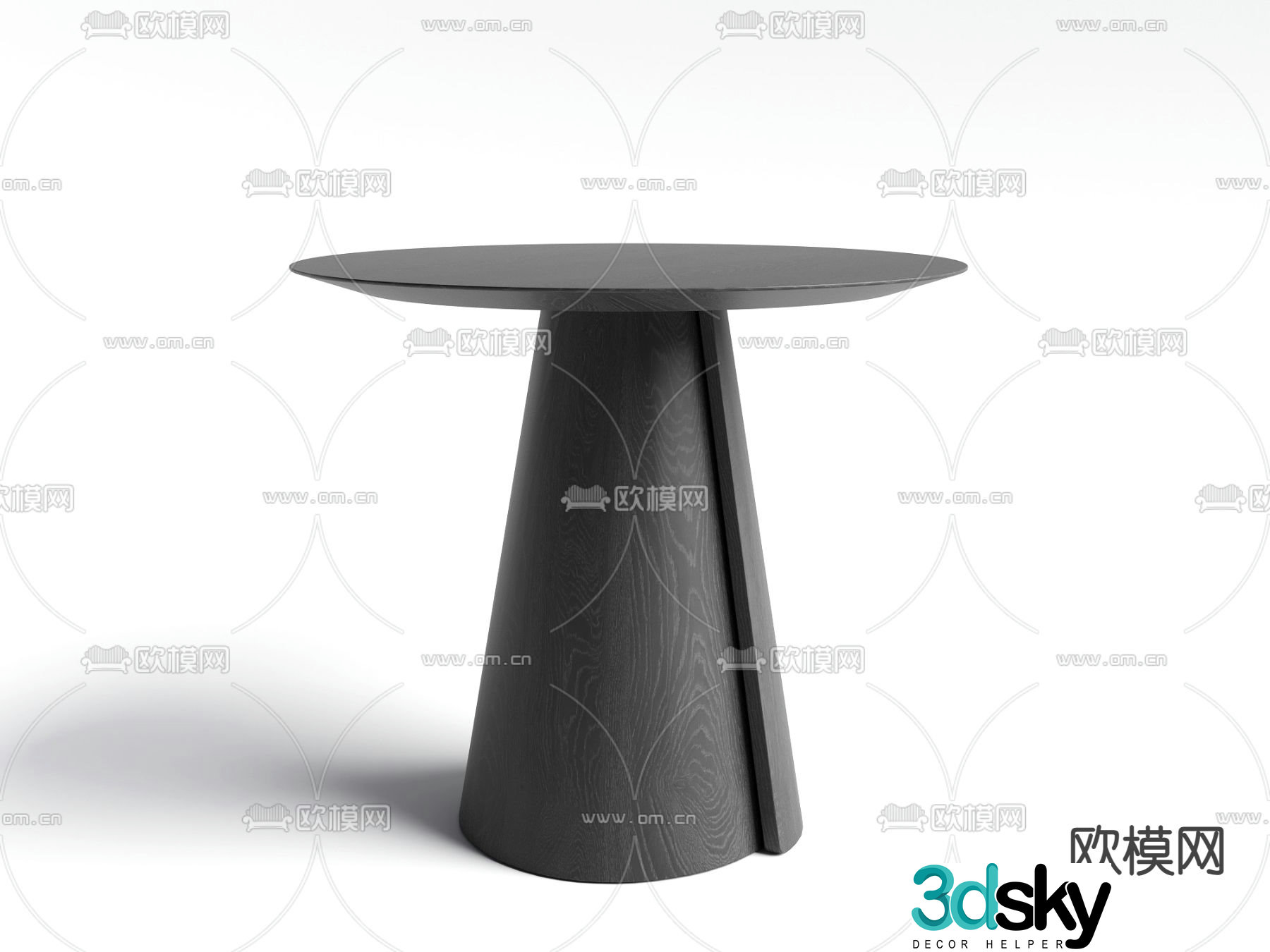Modern dining table round table 3d model