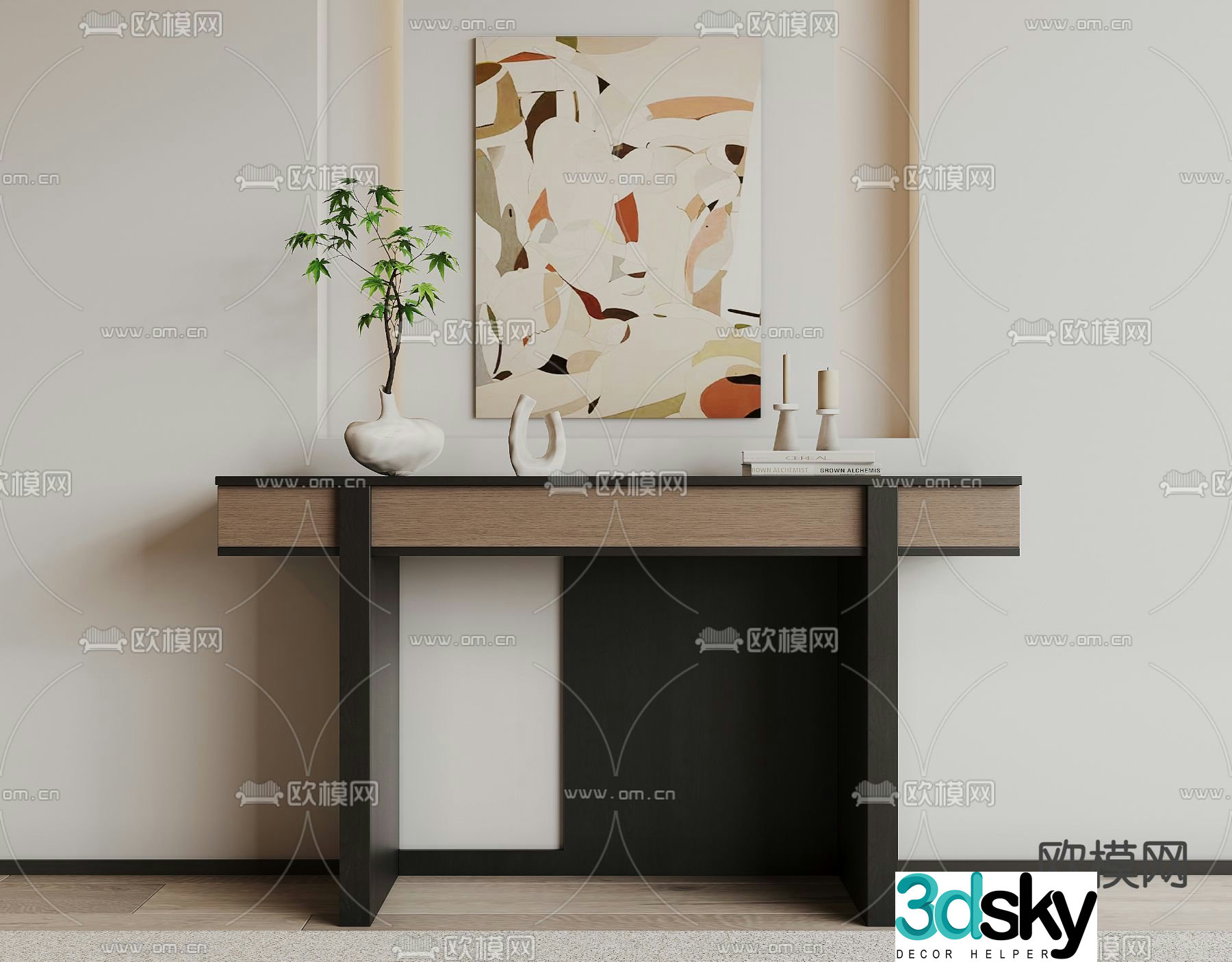 Modern end view 3D model