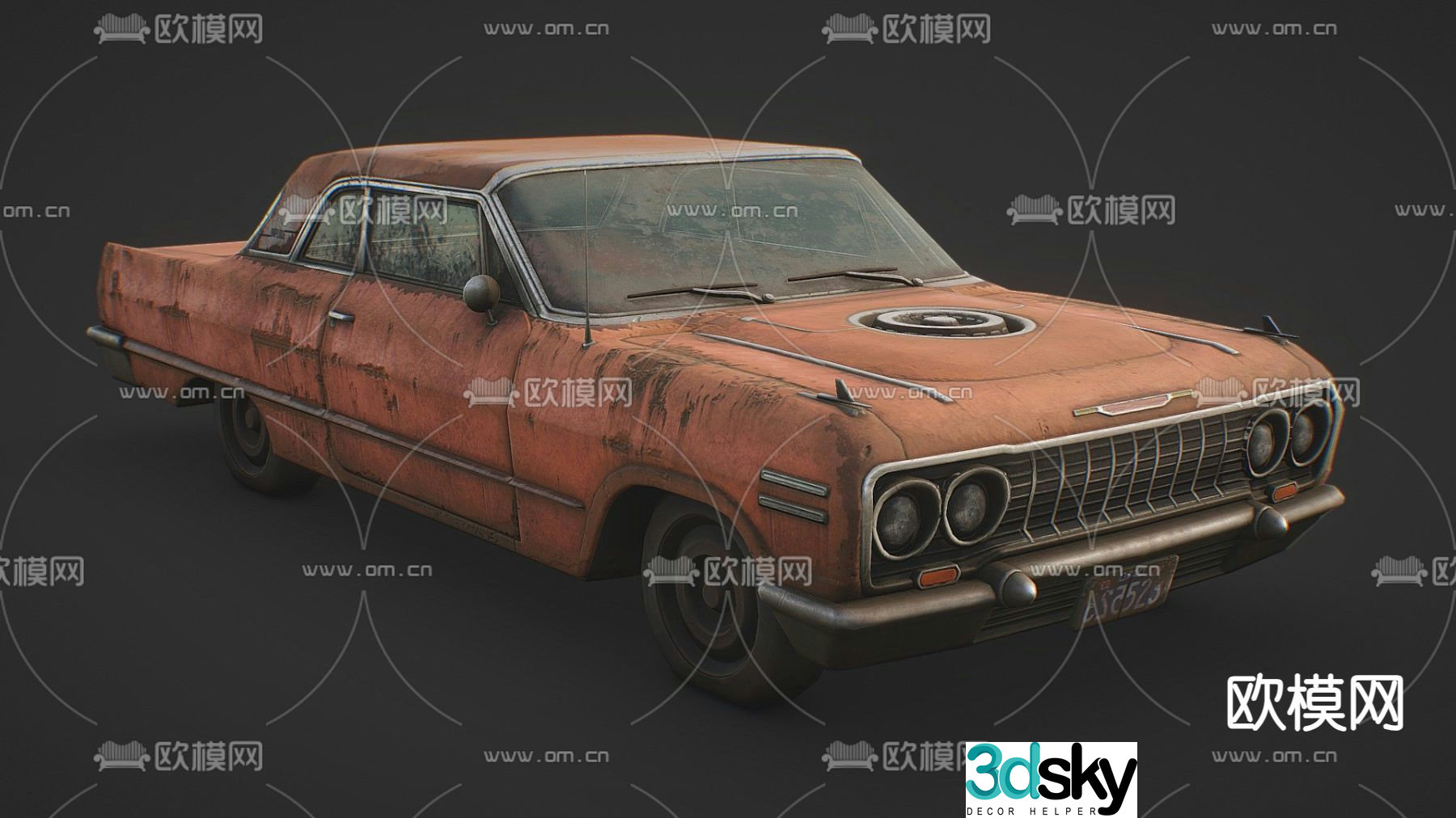 Industrial style car 3d model