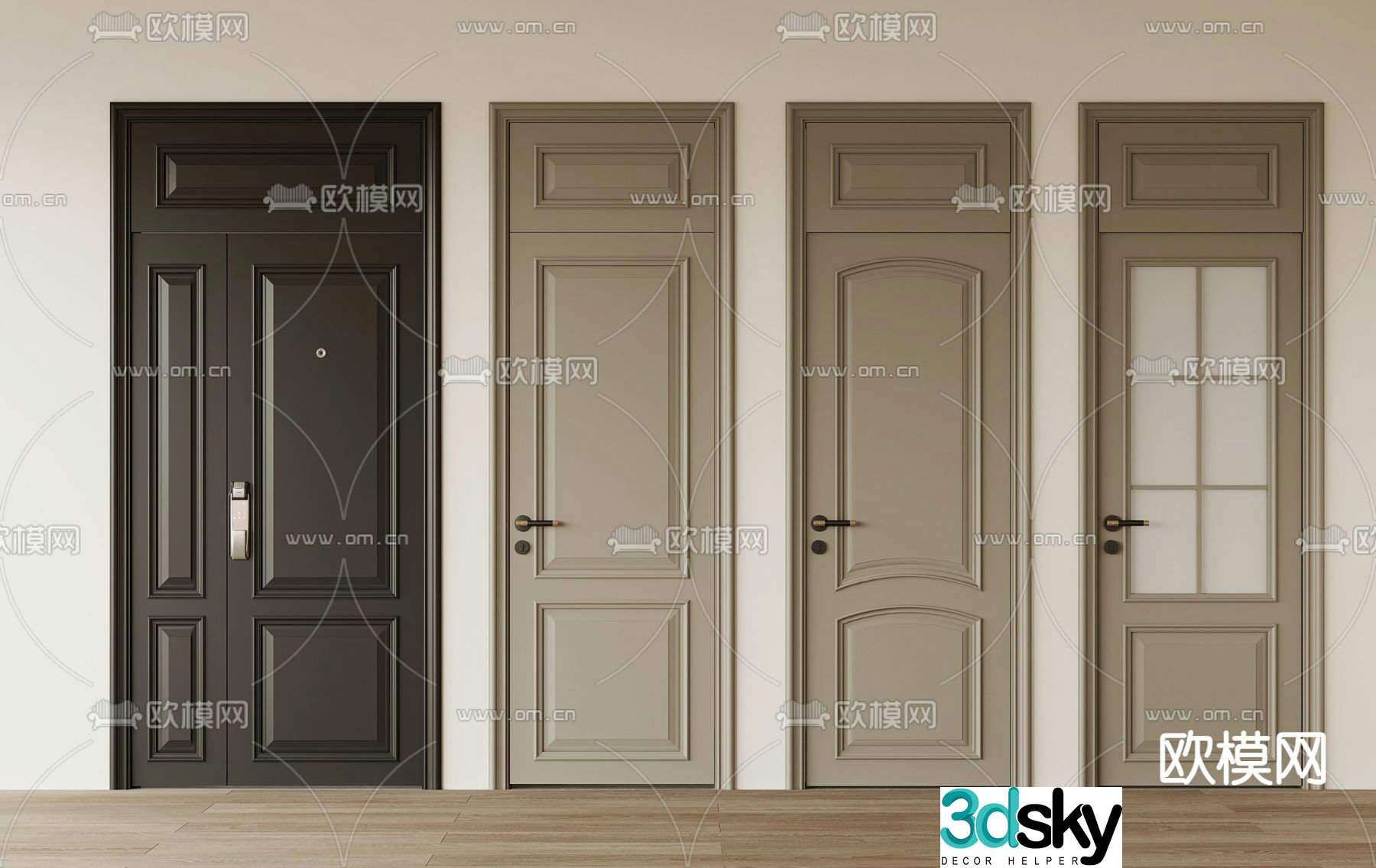 French door 3D model