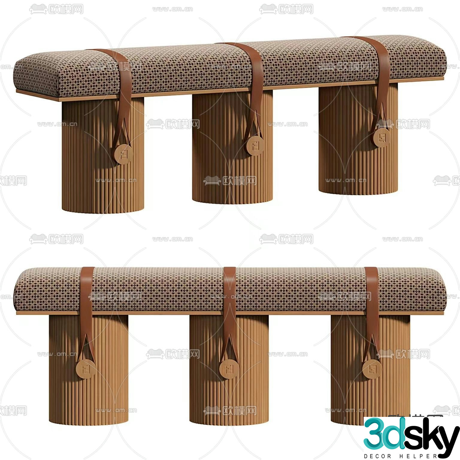Fendi bench 3d model