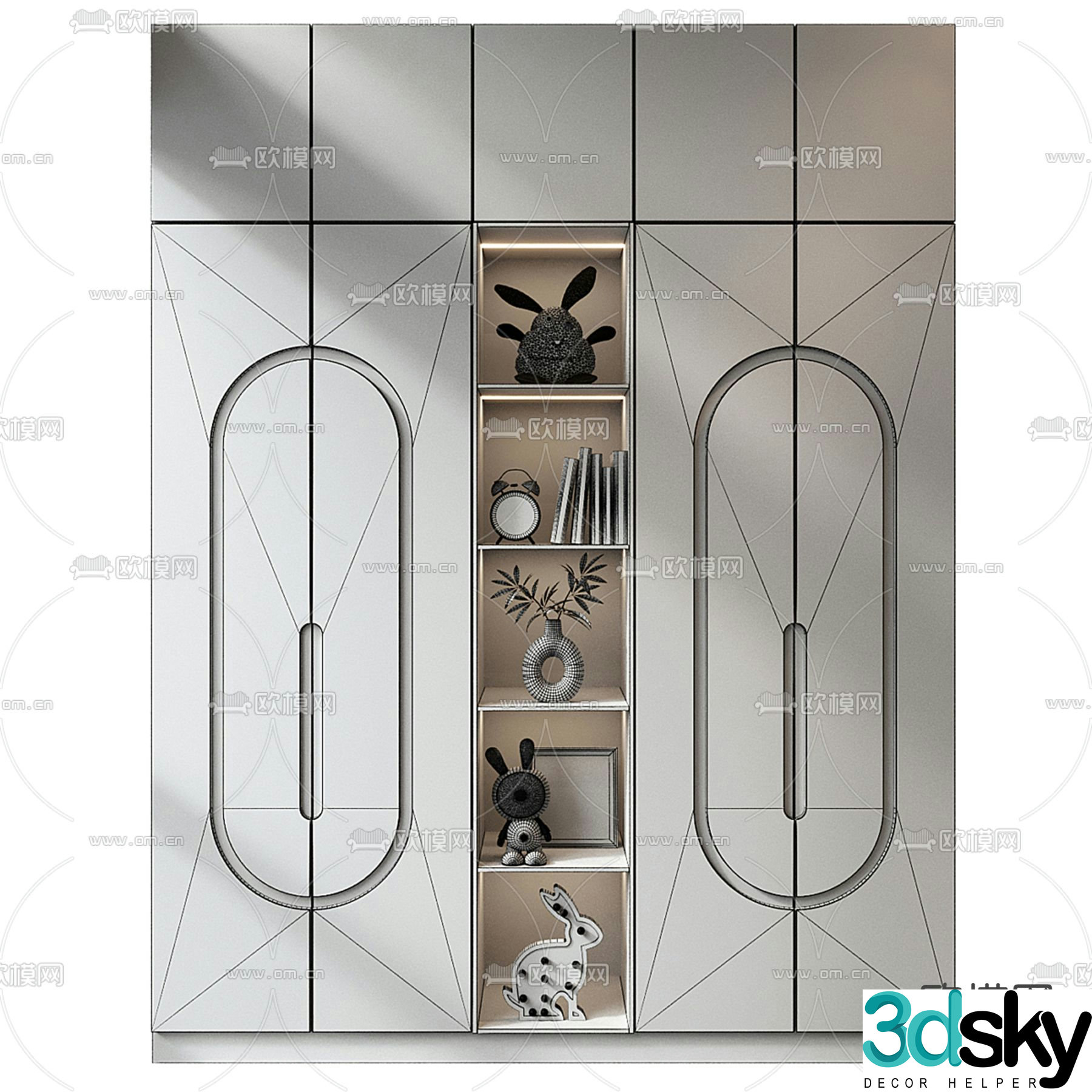 Modern children’s wardrobe 3d model
