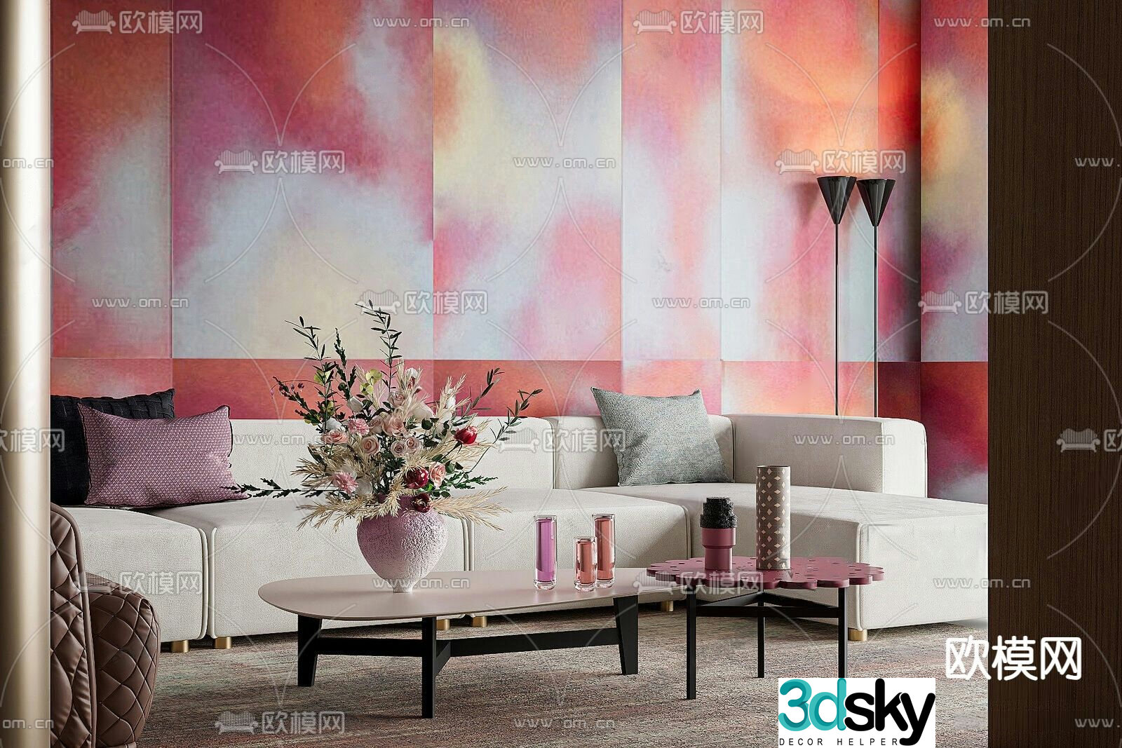 Office sofa corner sofa 3d model