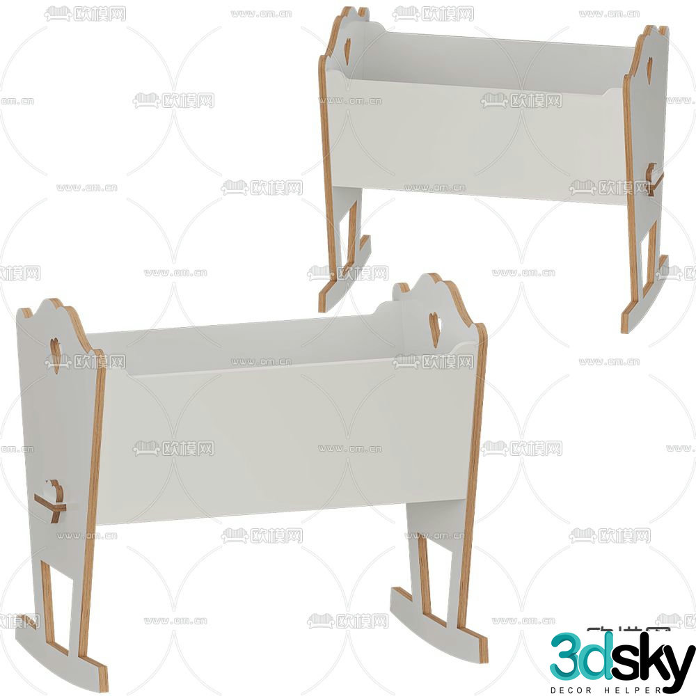 LUNA CRADLE children’s cradle 3d model
