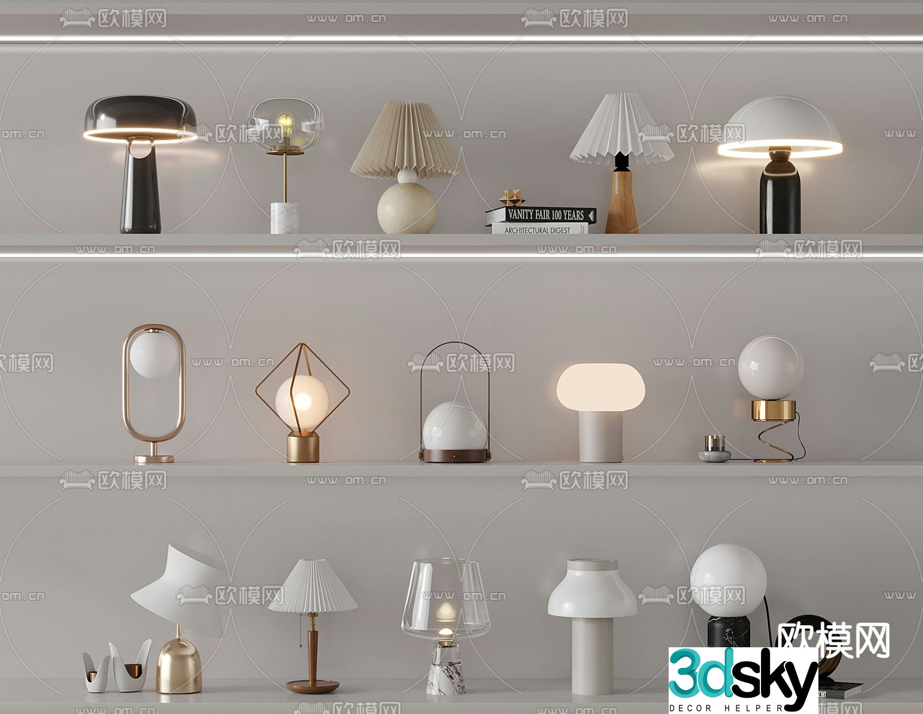 Creative desk lamp 3d model