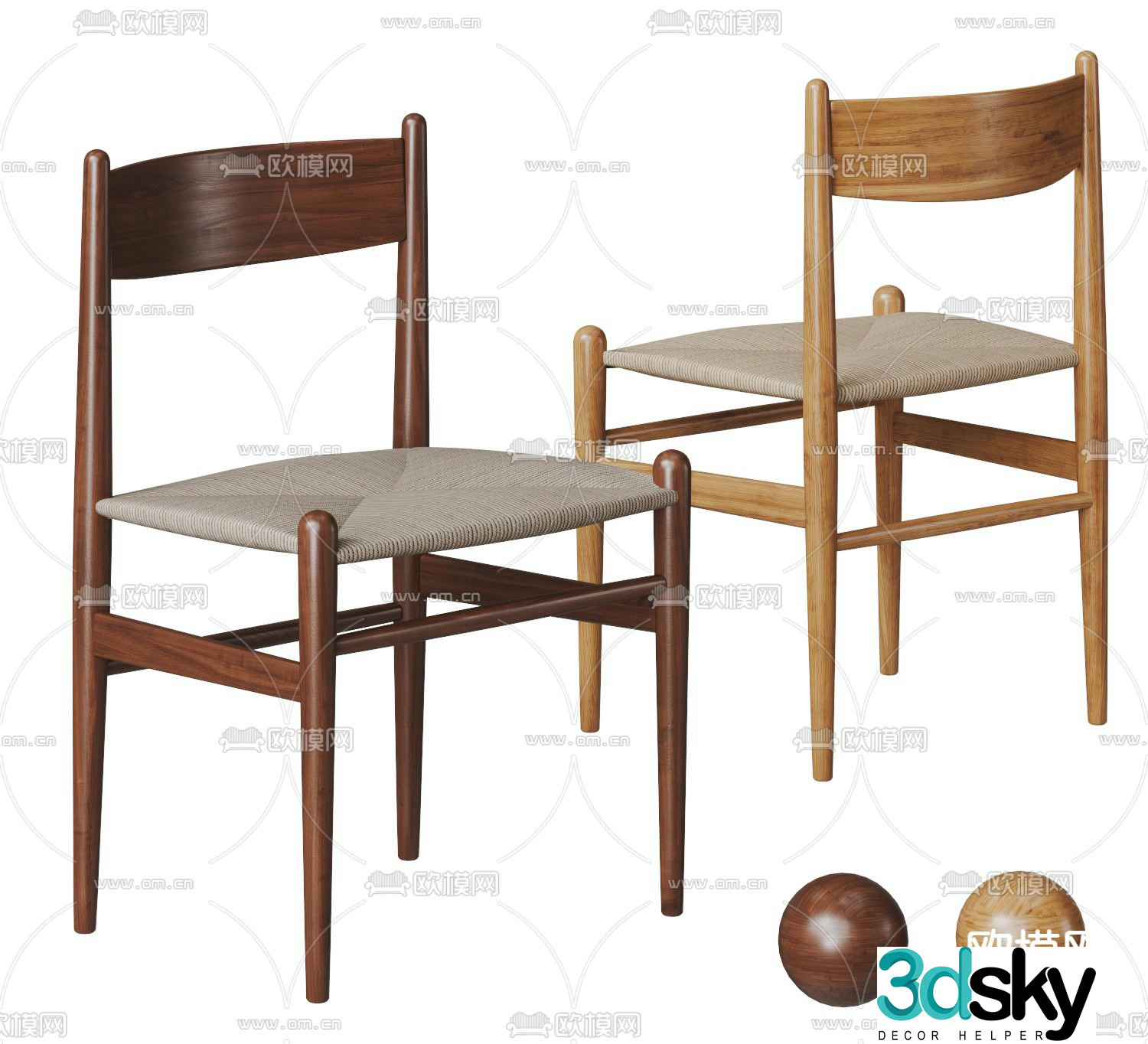 tradition medieval style dining chair 3d model