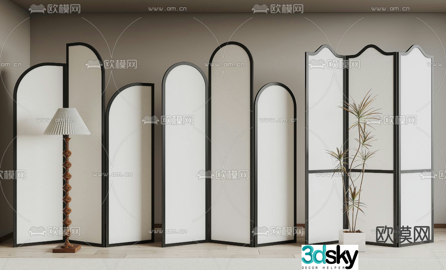 Middle-aged screen 3d model