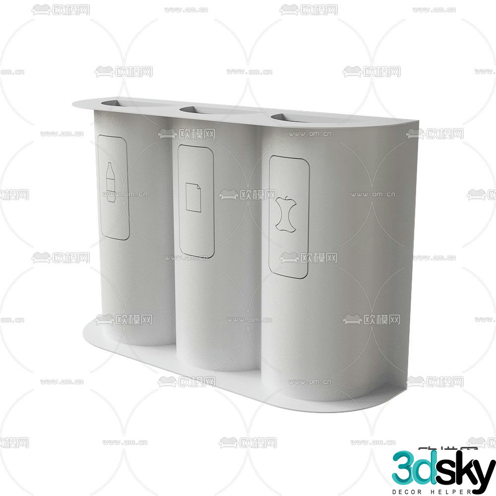 CORE outdoor trash can 3d model