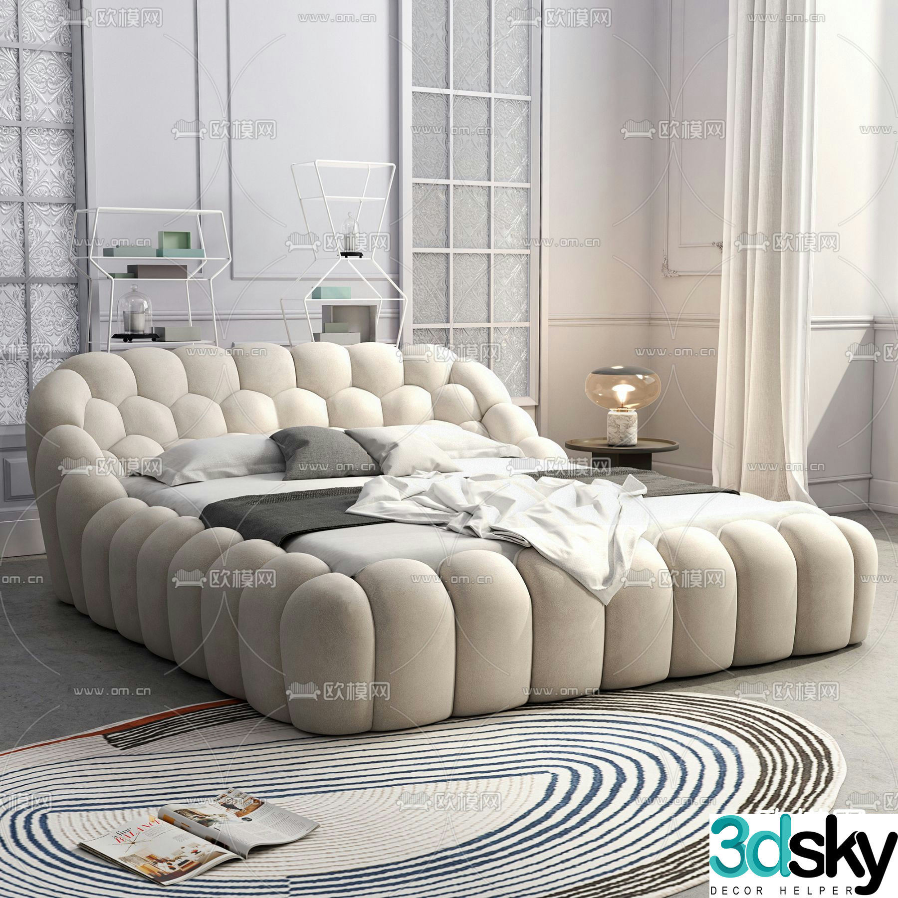 RocheBobois double bed bubble bed 3d model