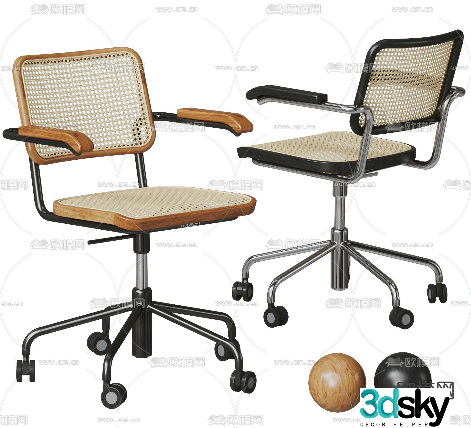 Medieval style office chair shift chair staff chair 3D model