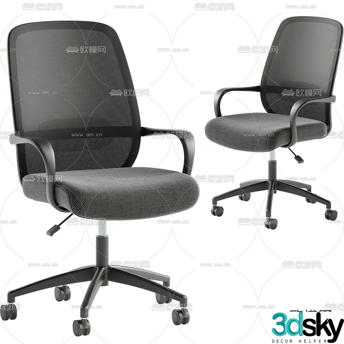 Office chair conference chair staff chair 3d model