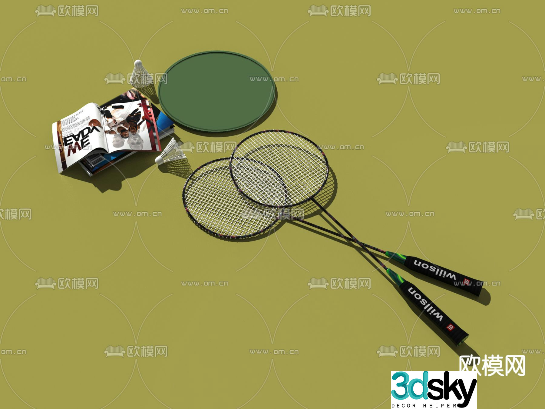 Sport badminton 3d model