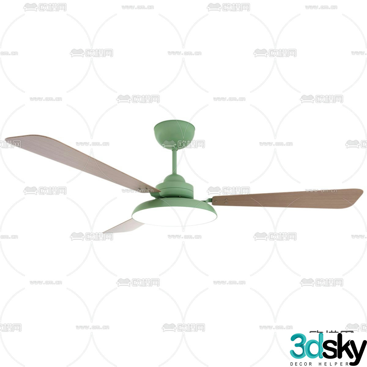 Fan light Ceiling fan light 3d model