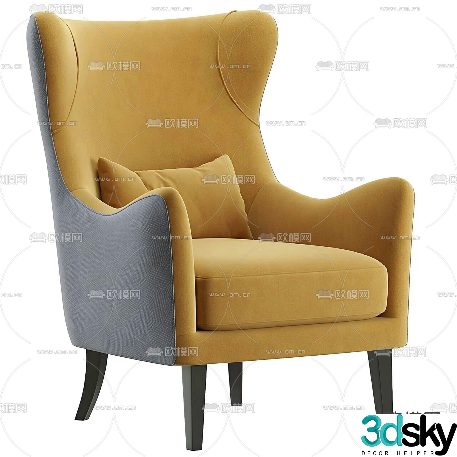 ROOM armchair single chair 3d model
