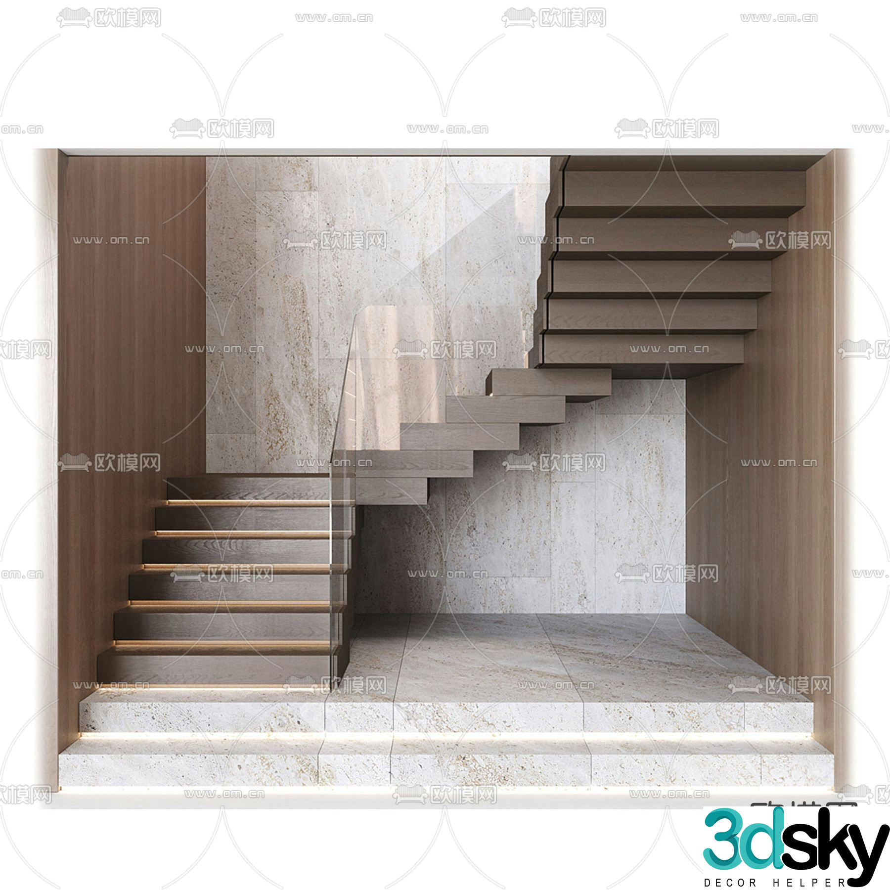 Interior staircase 3d model