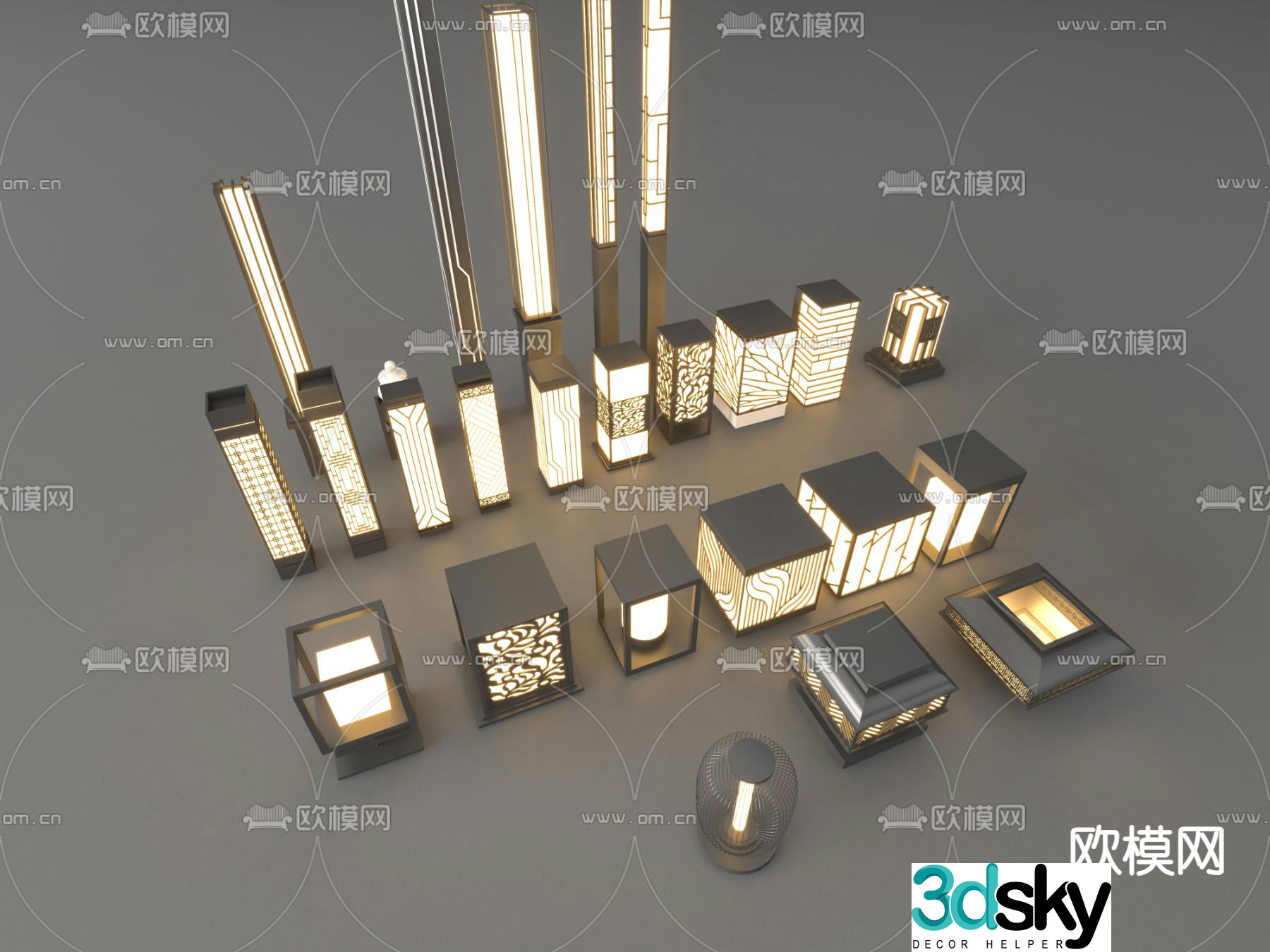 Outdoor lamp landscape lamp column lamp lawn lamp 3d model