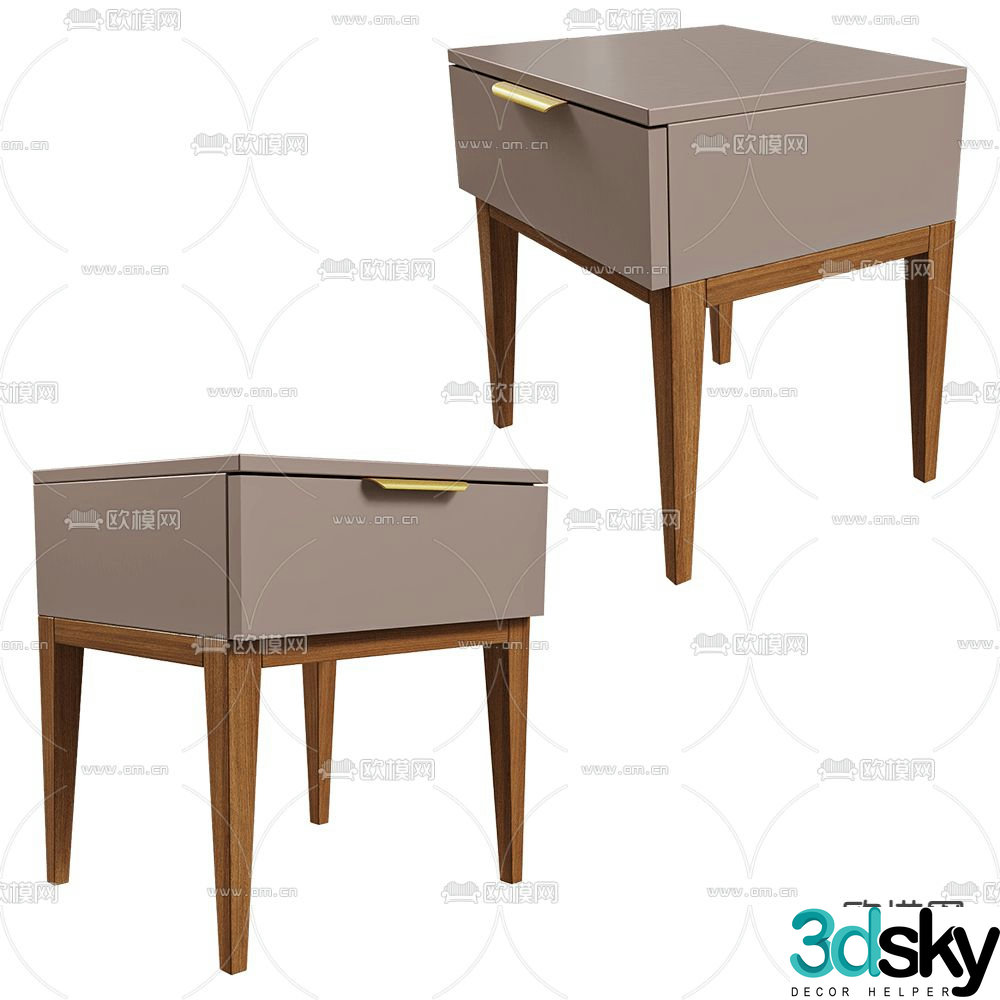 Mister bedside table 3d model