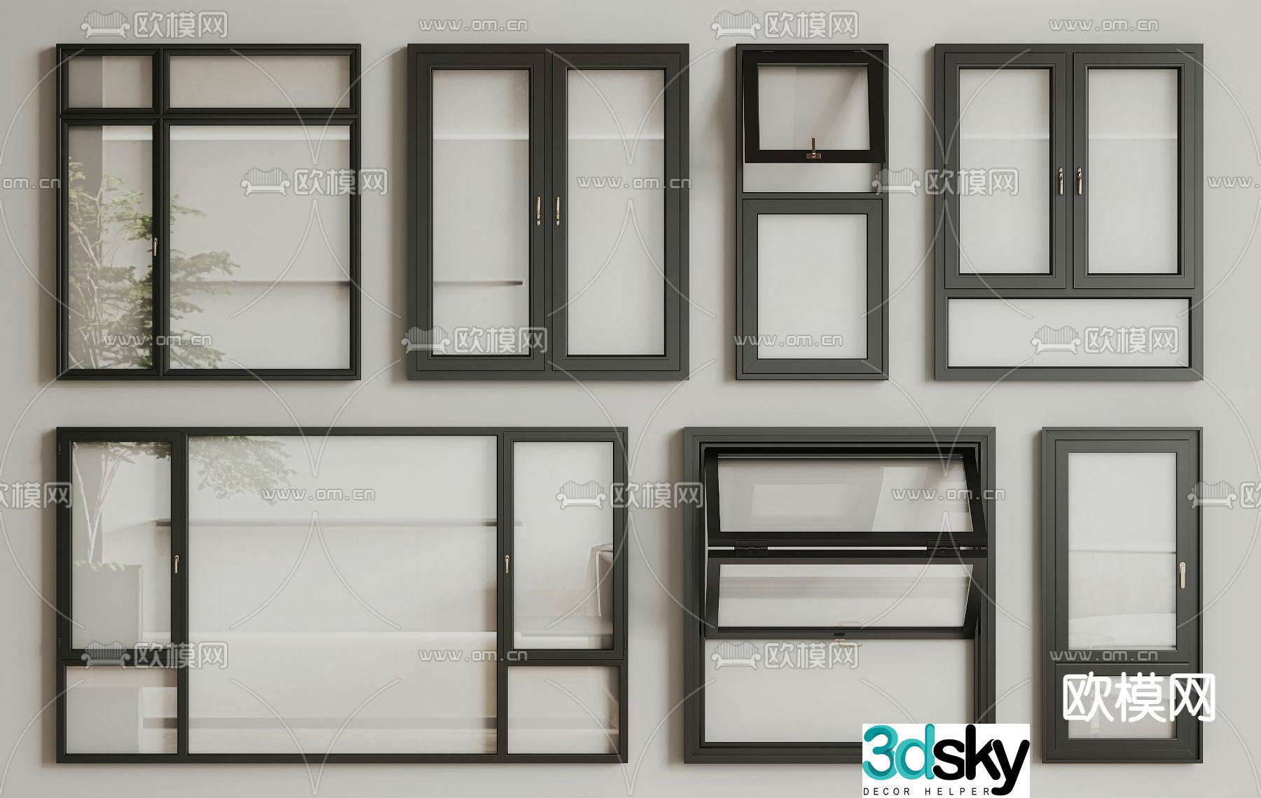 modern window 3d model