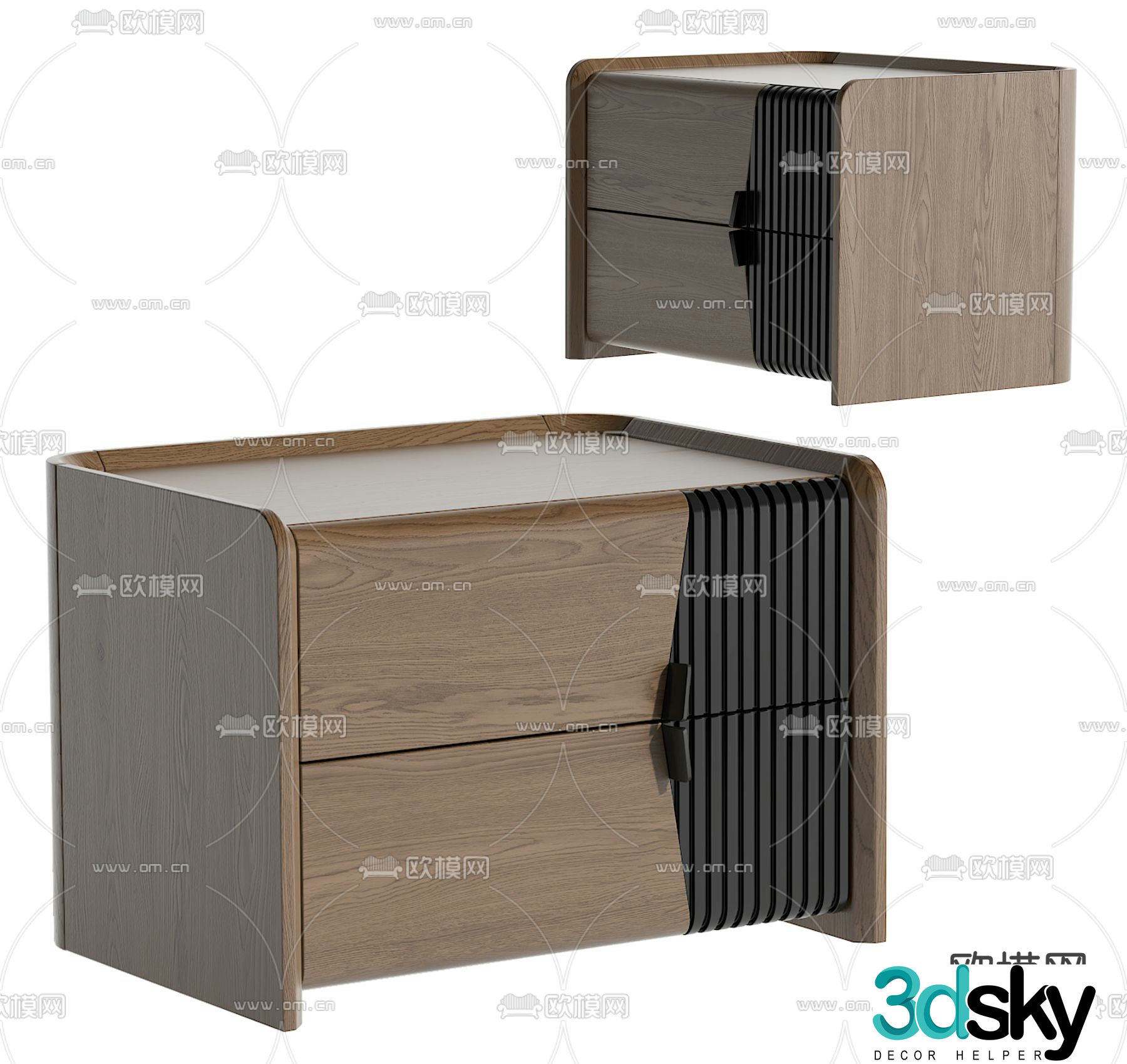 Modern bedside table 3d model