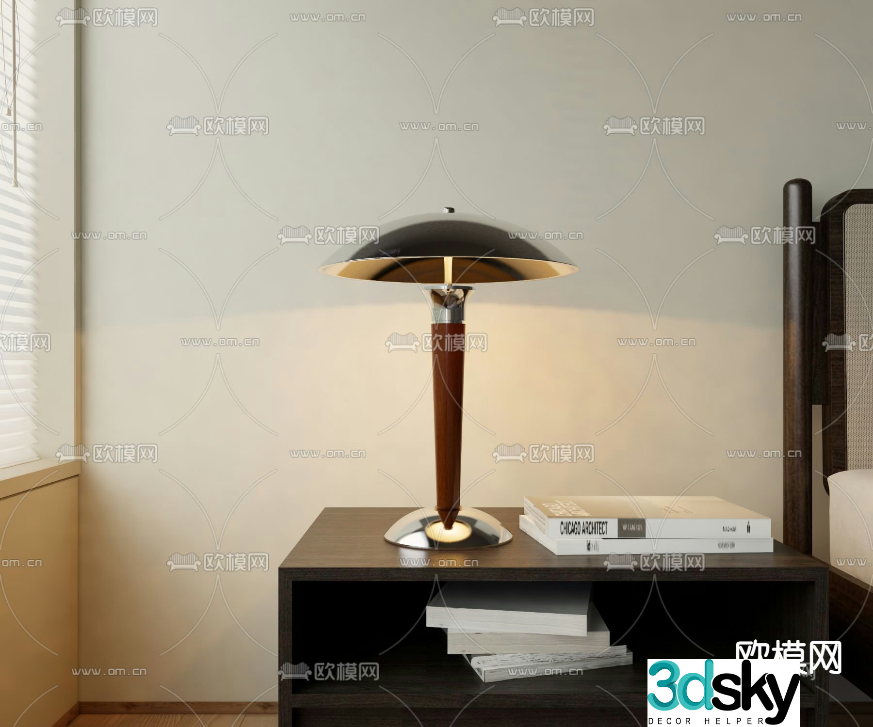 3D model of medieval style table lamp