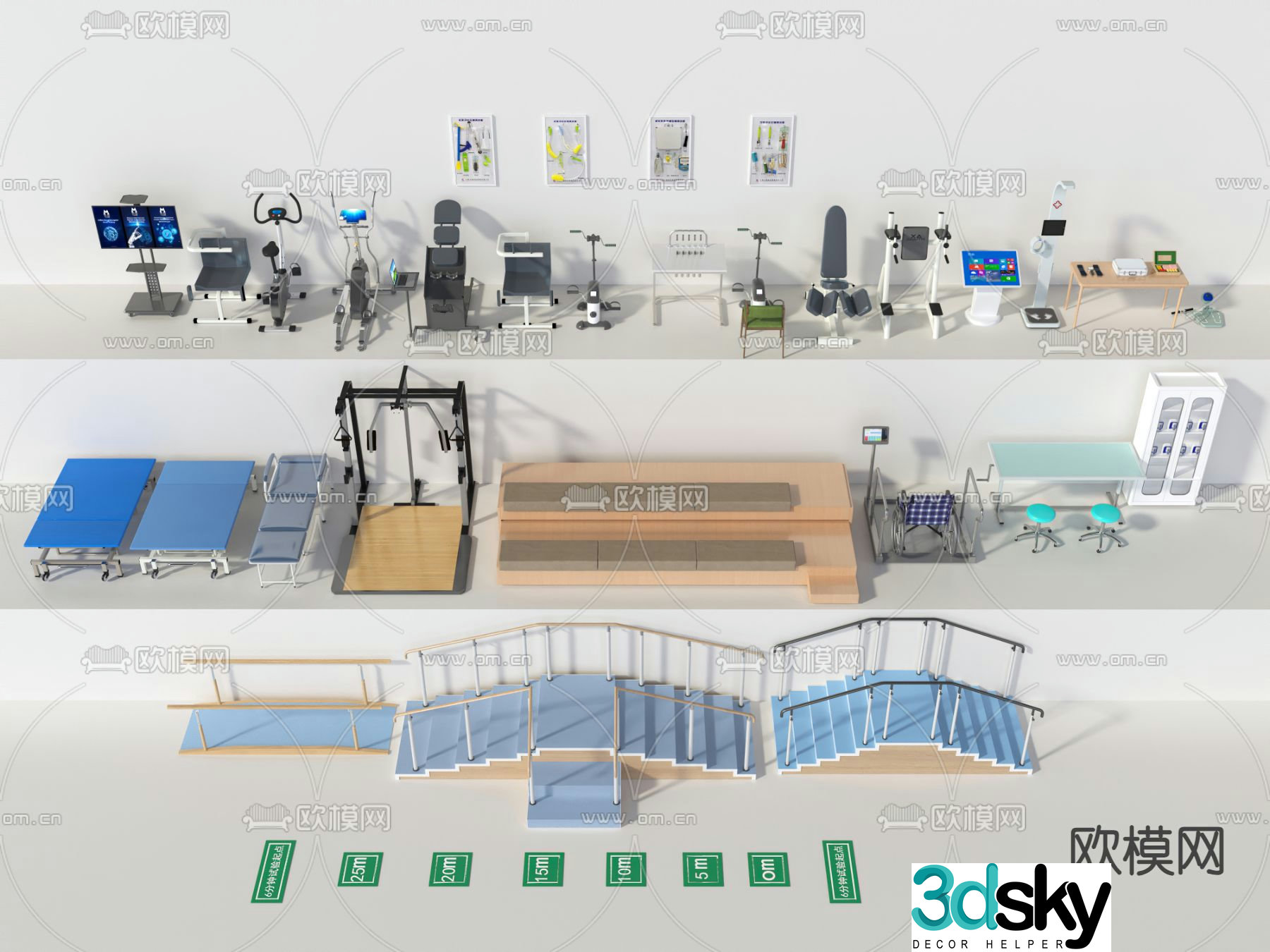 Rehabilitation equipment medical equipment 3d model