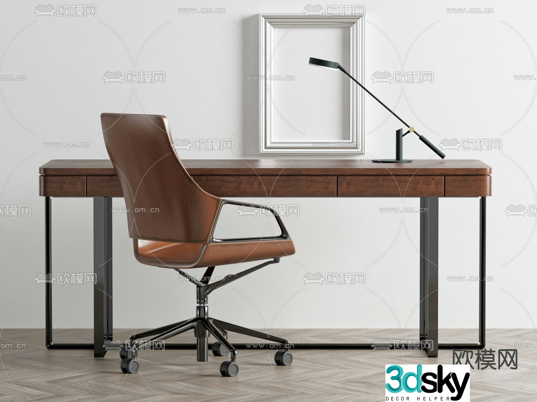 Modern desk chair 3d model