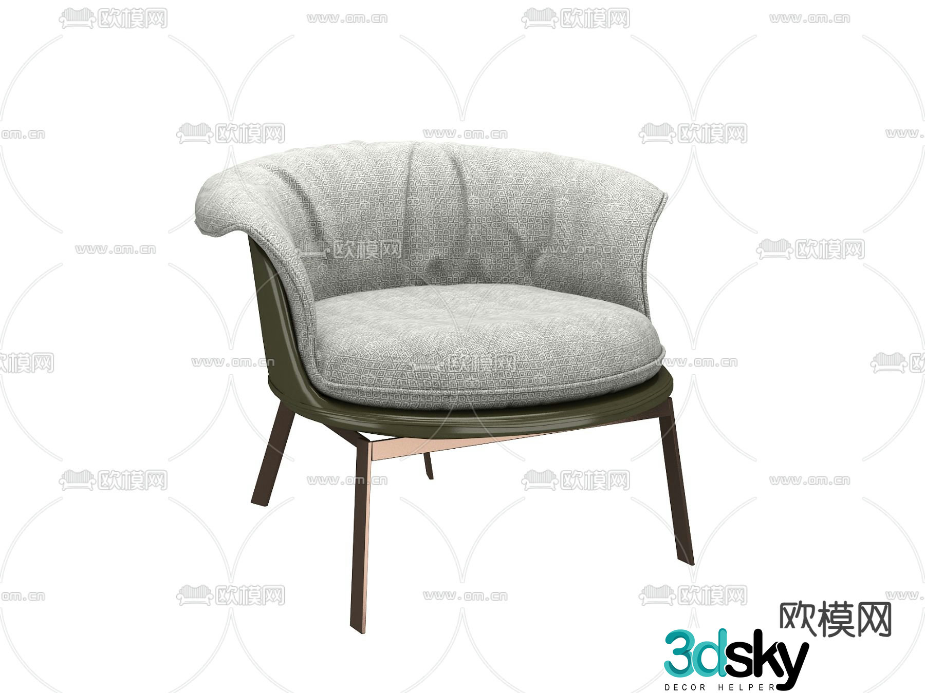 Modern sofa chair leisure chair 3d model