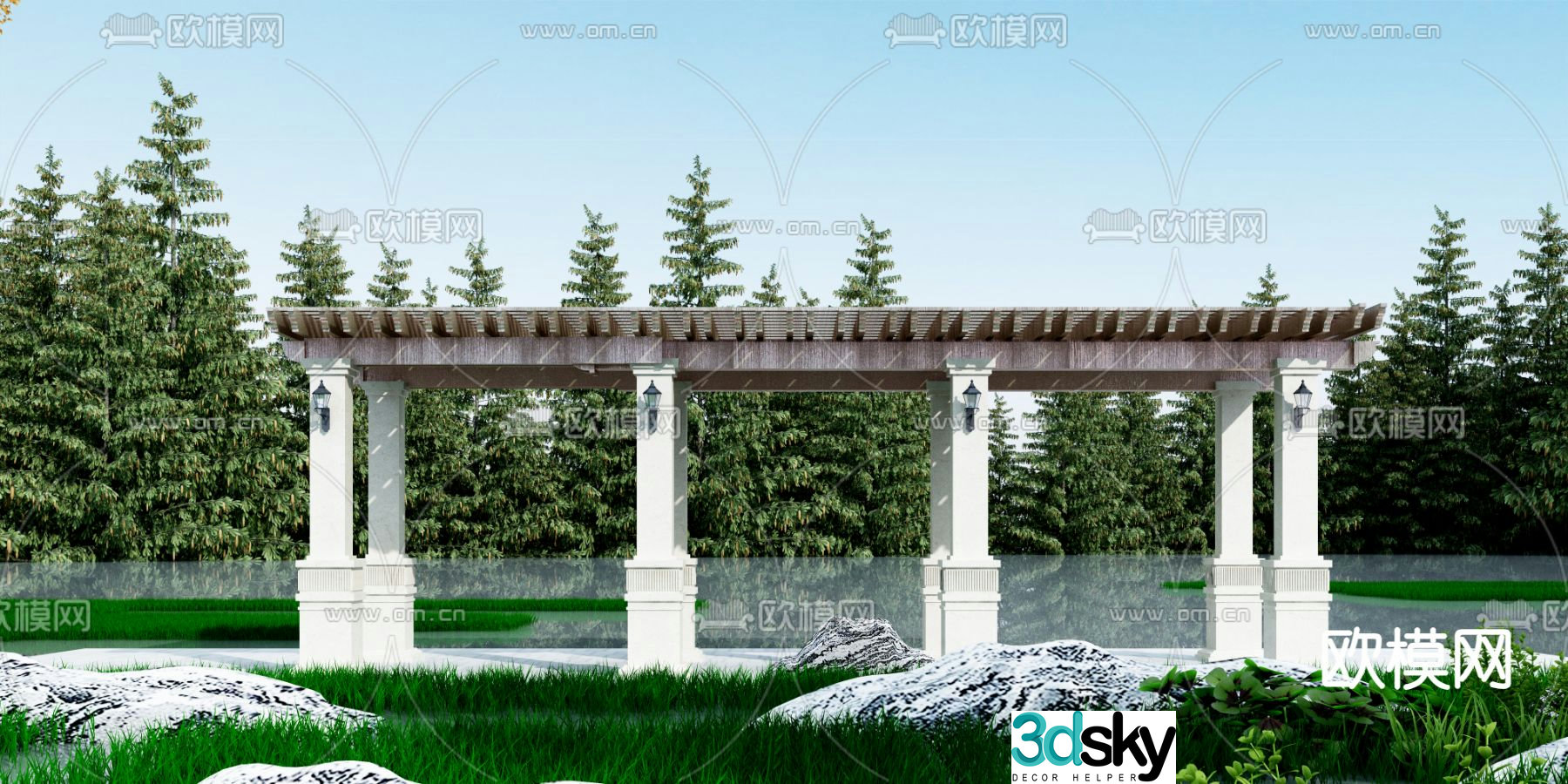 Modern gallery frame 3d model