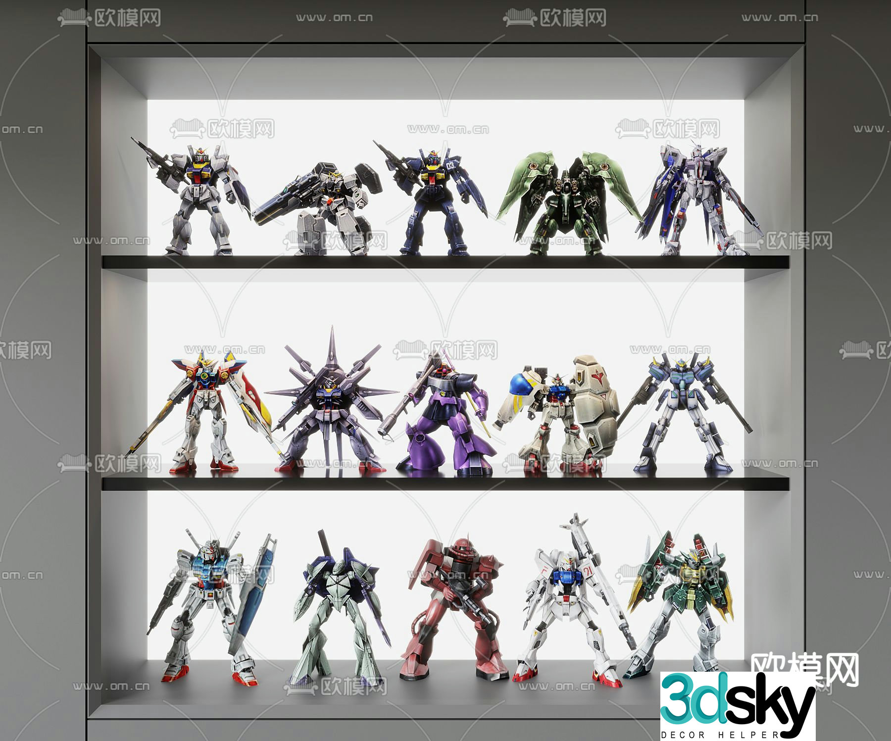 modern toys transformers gundam 3d model