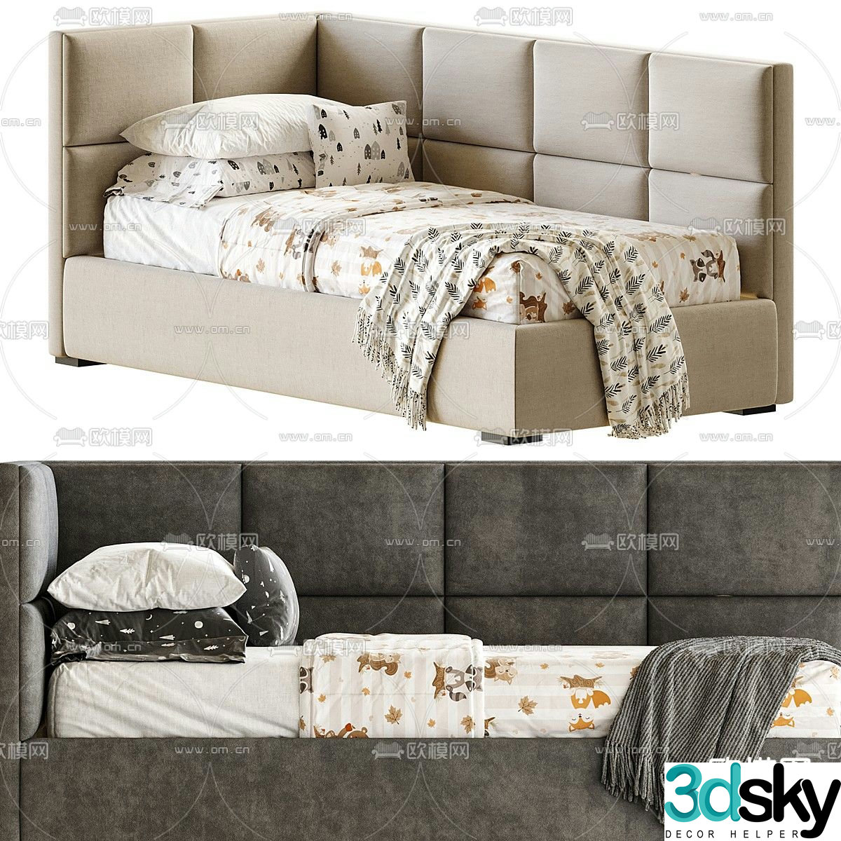 Children’s bed sofa bed 3d model