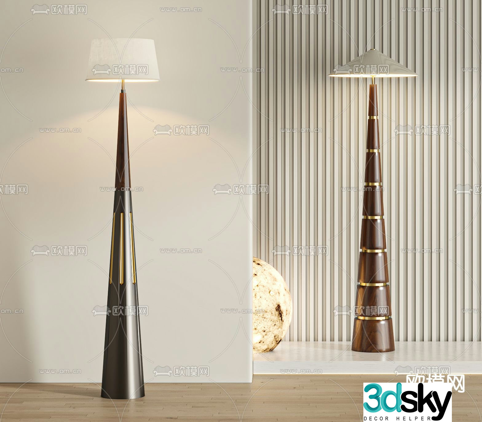 Light luxury floor lamp 3d model