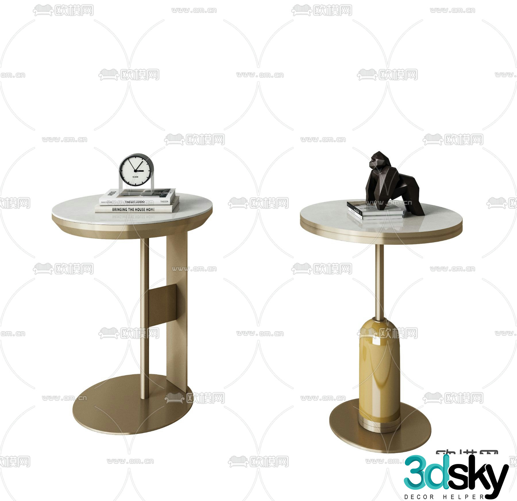 Side table round table corner table 3D model