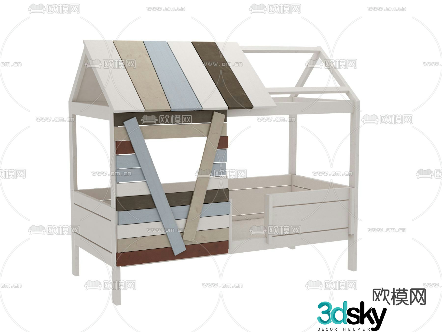 Modern children’s bed 3d model