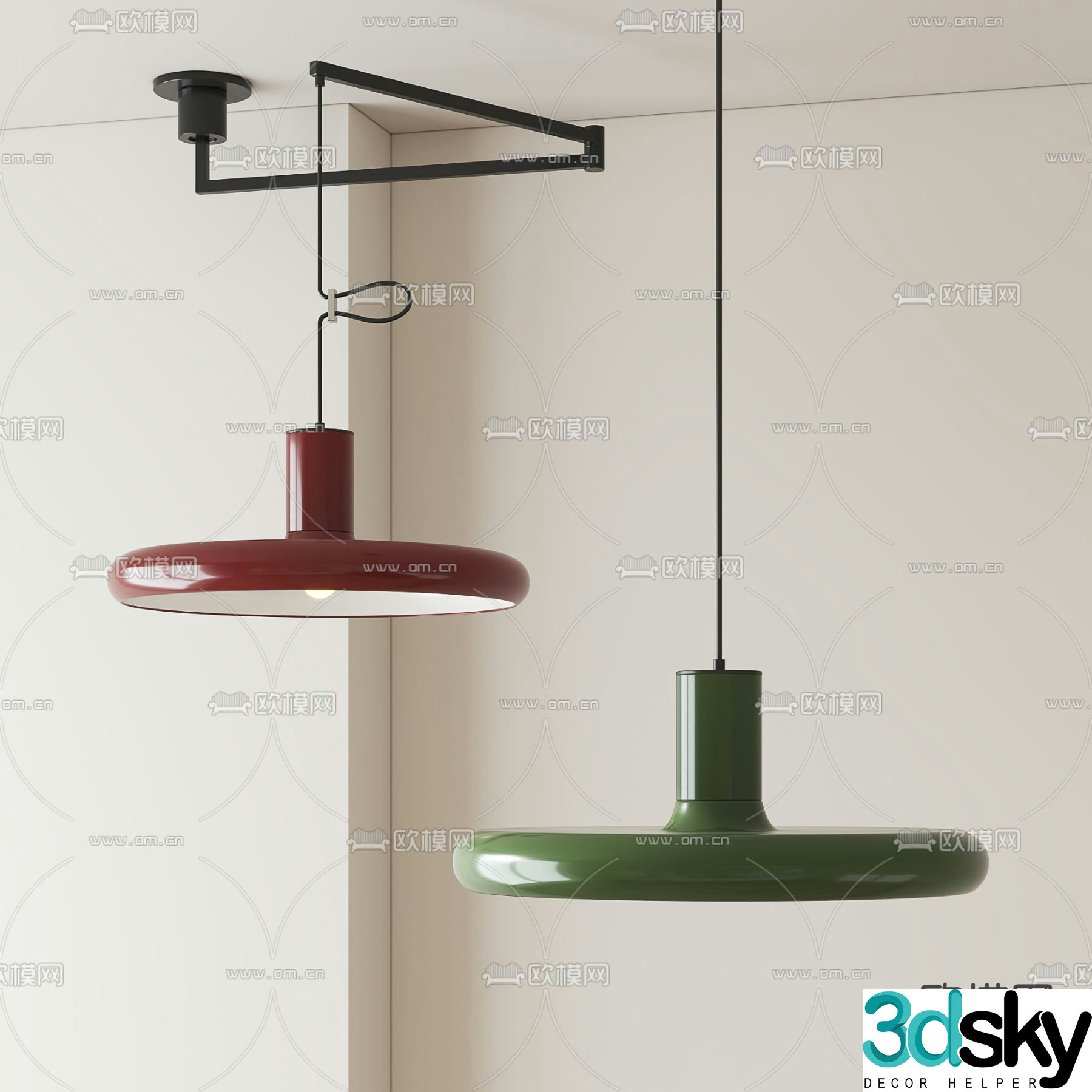 Medieval style chandelier 3d model