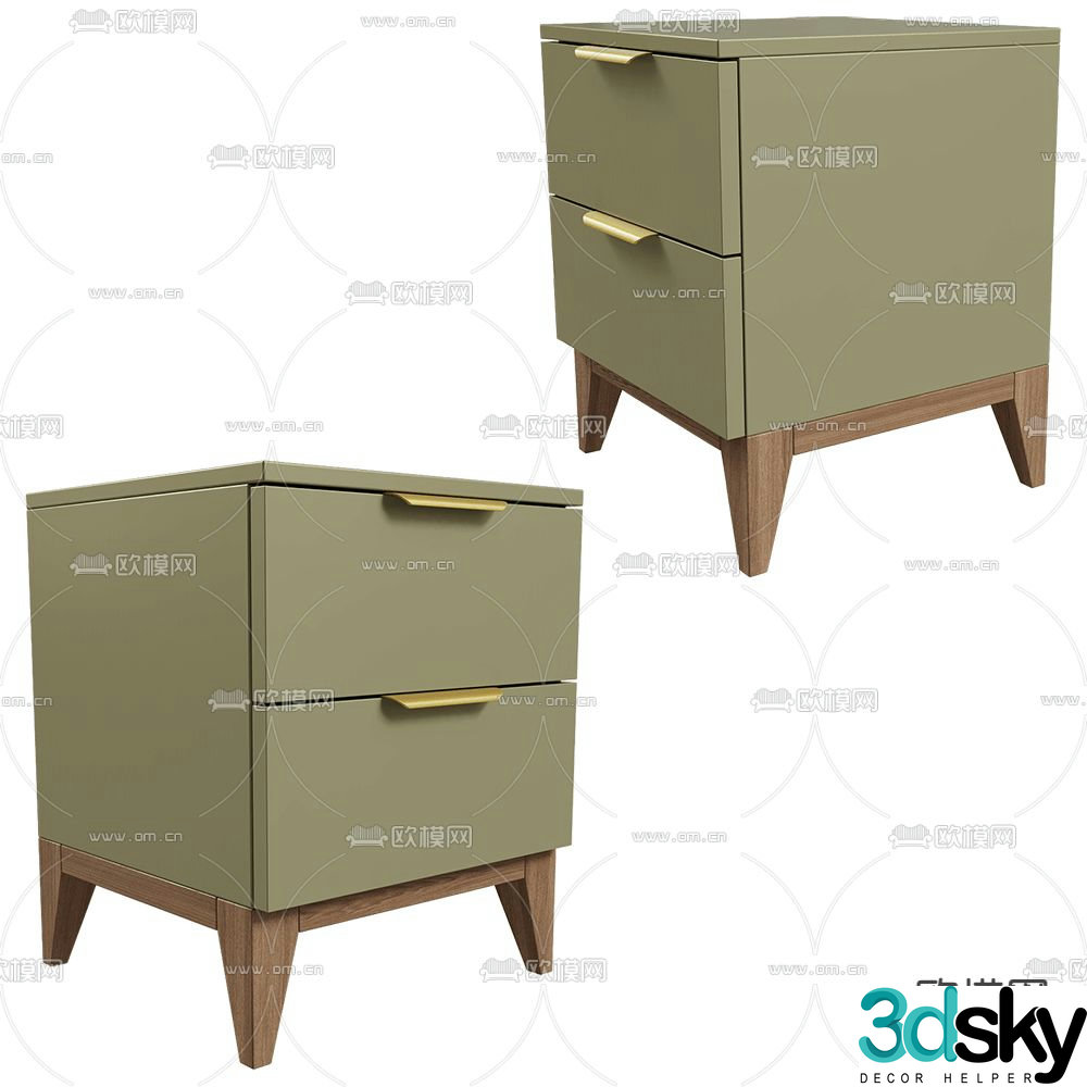 Mister modern bedside table 3d model