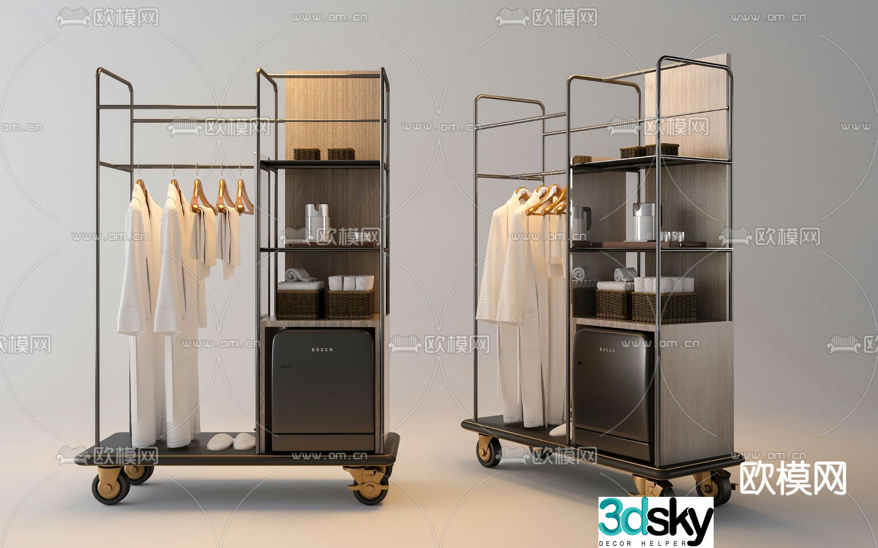 Hotel service vehicle 3d model