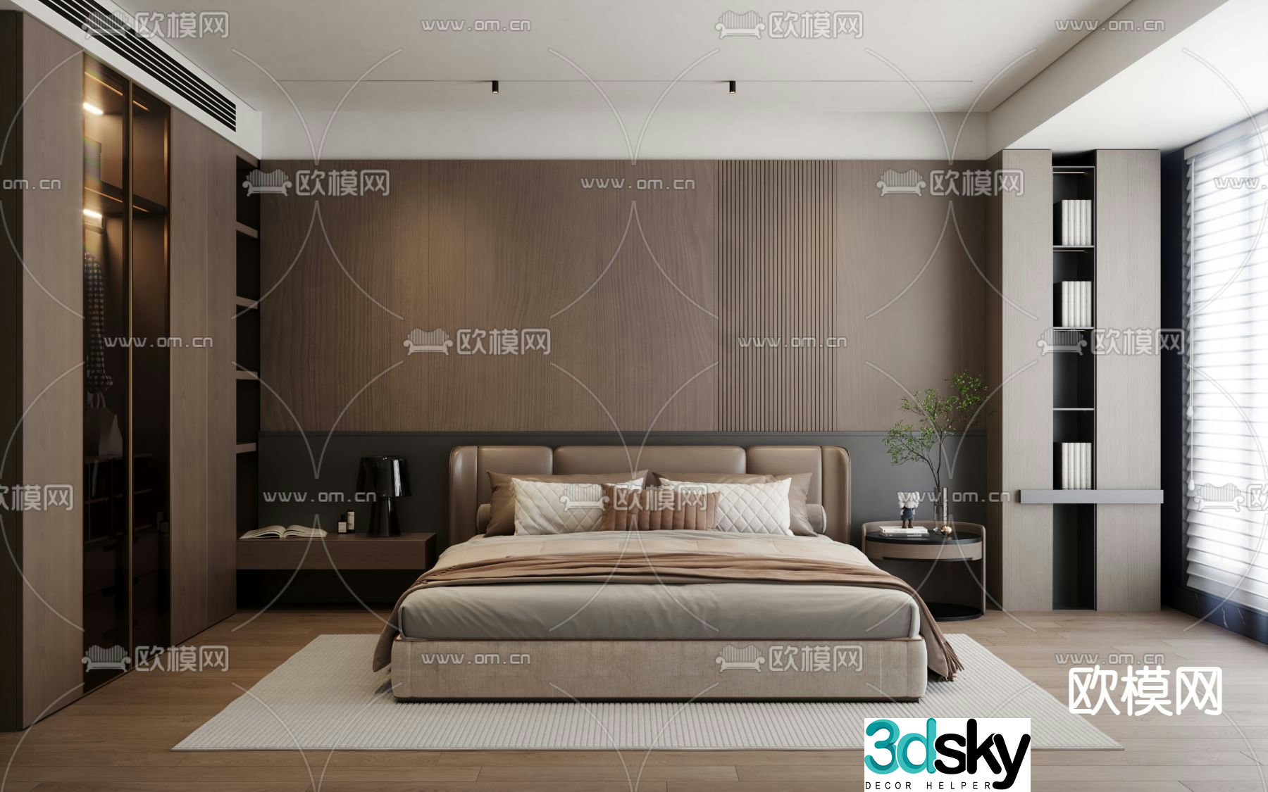 Italian master bedroom 3d model