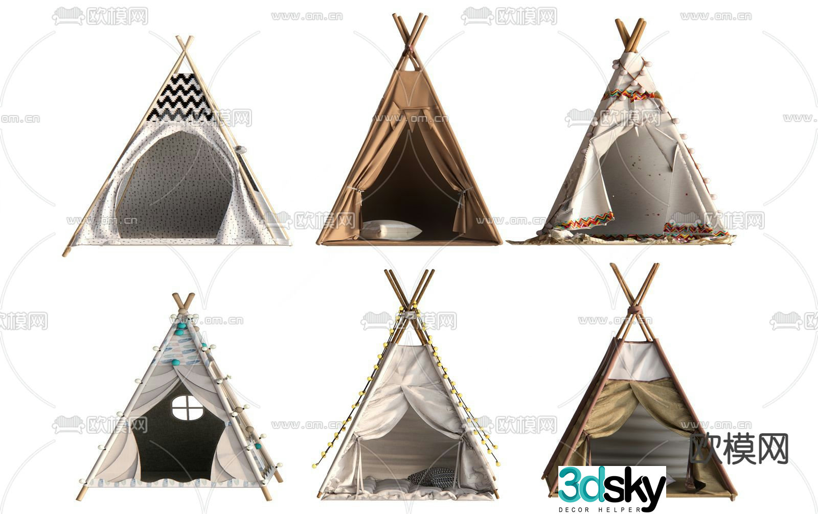 Camping tent small tent 3d model