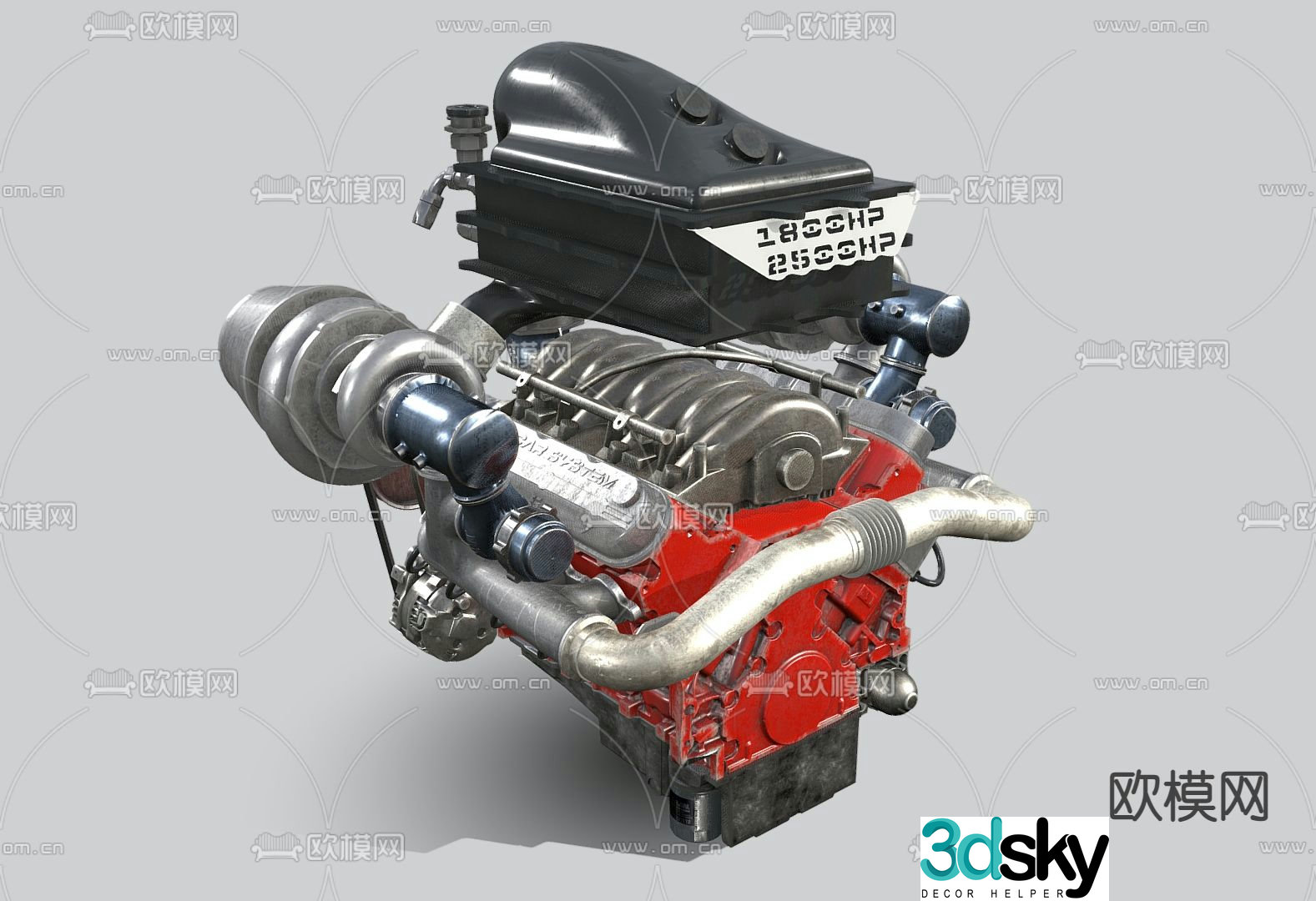 car engine engine auto parts 3d model