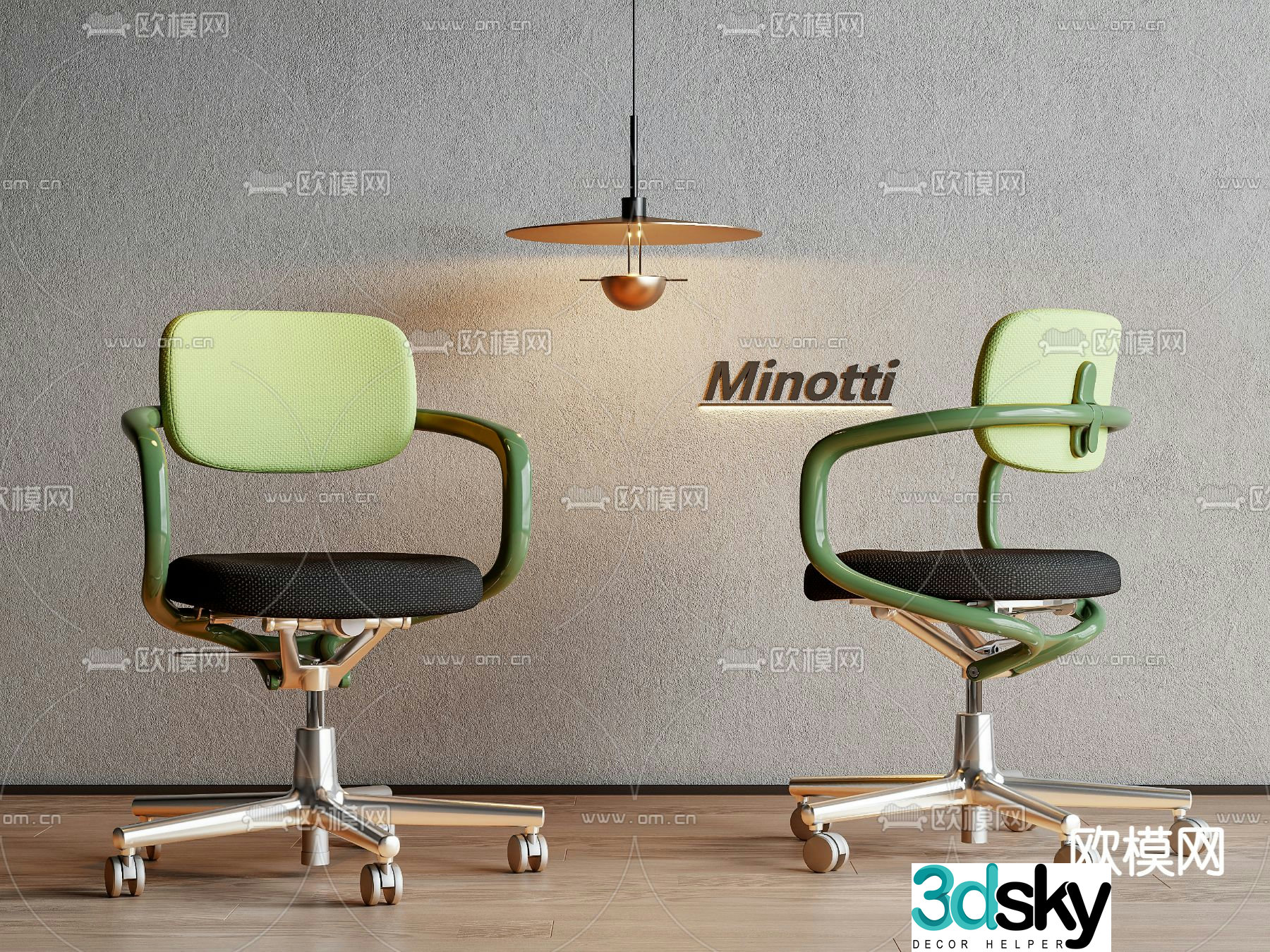 Office chair shift chair staff chair 3d model