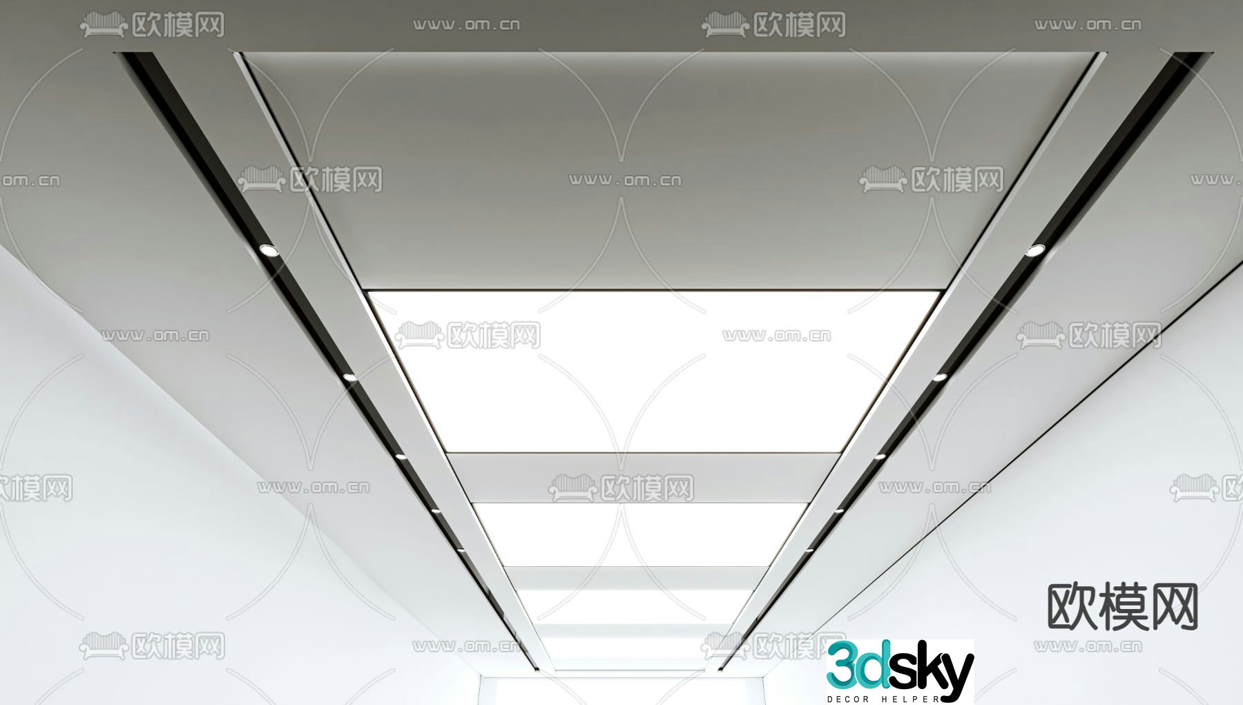 Modern ceiling soft film ceiling 3d model