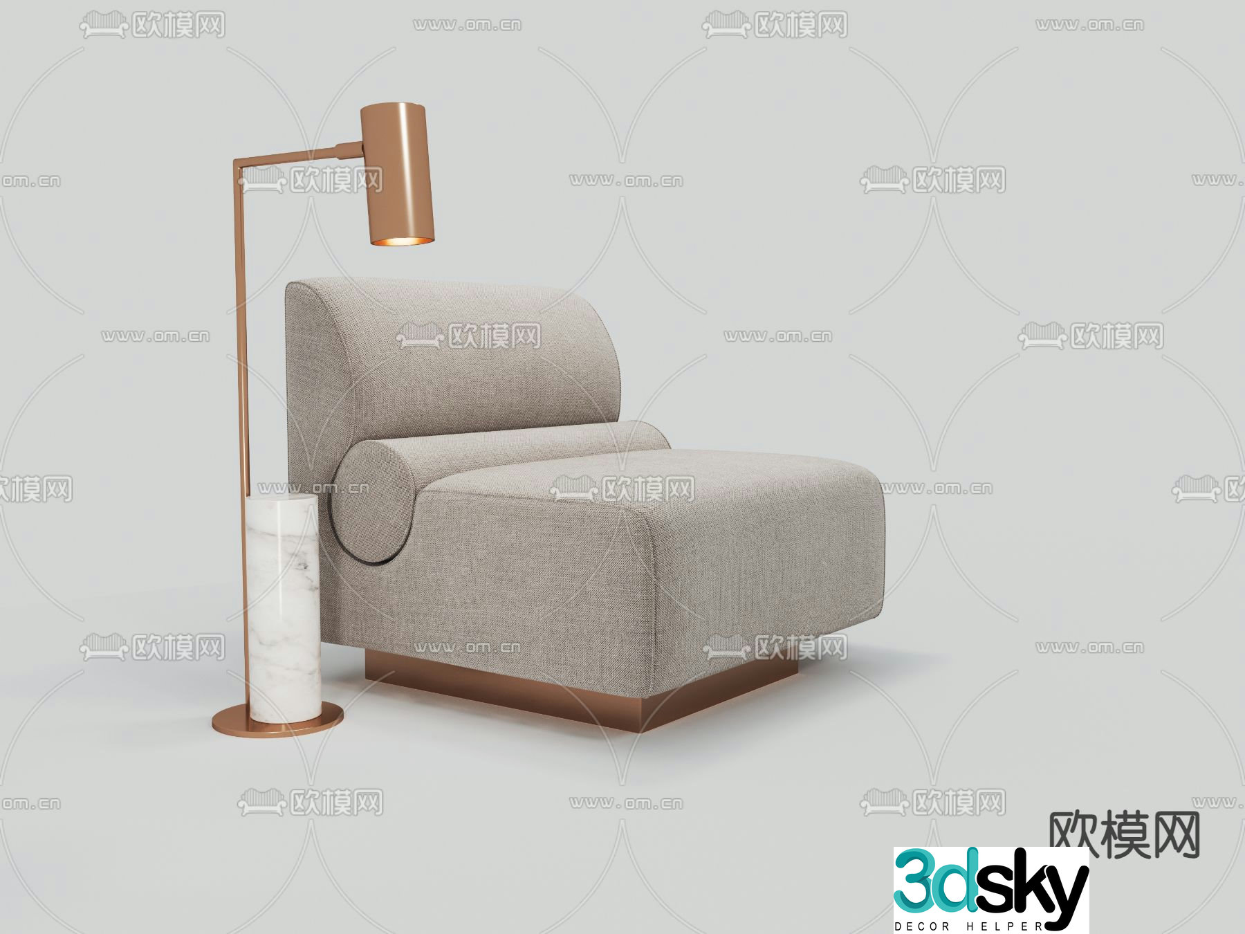 Single sofa 3d model