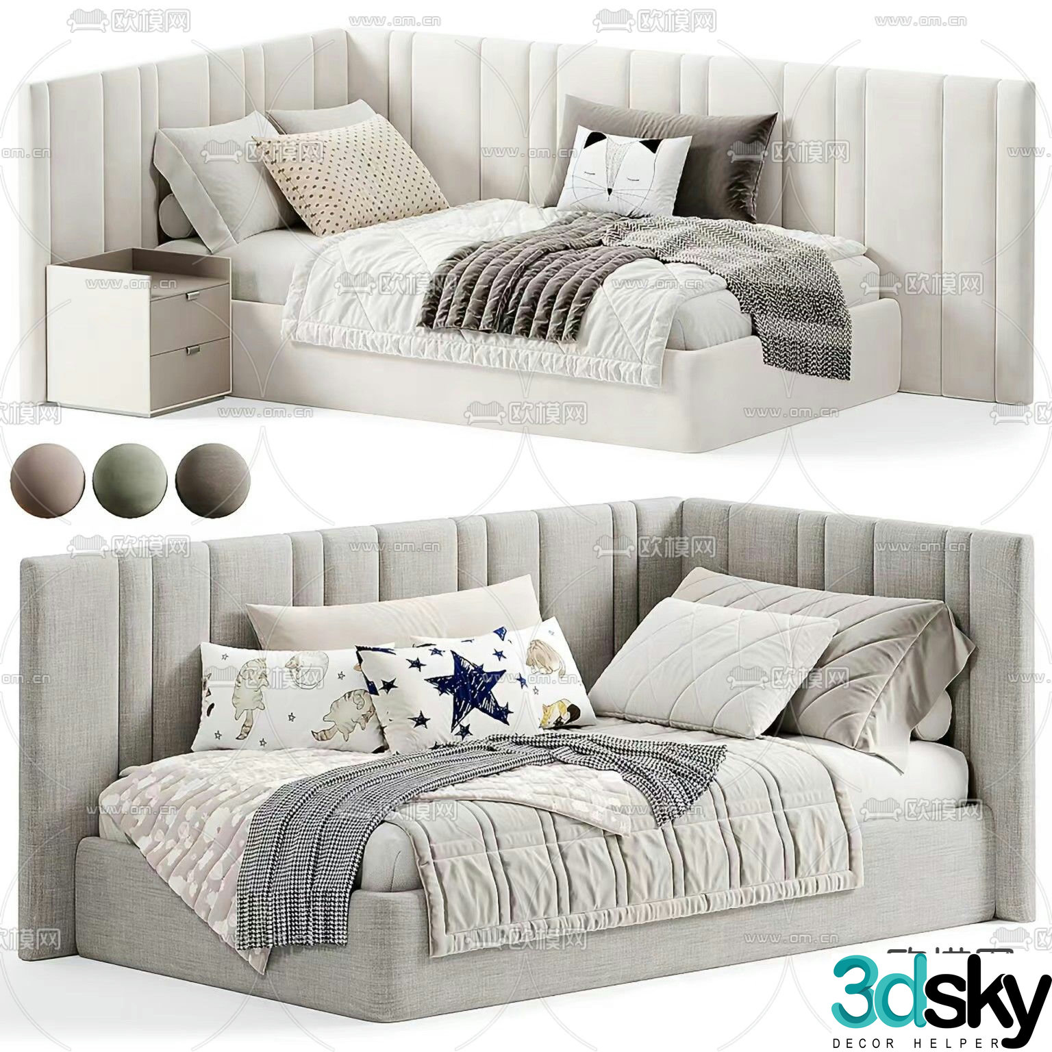 Children’s bed sofa bed 3d model